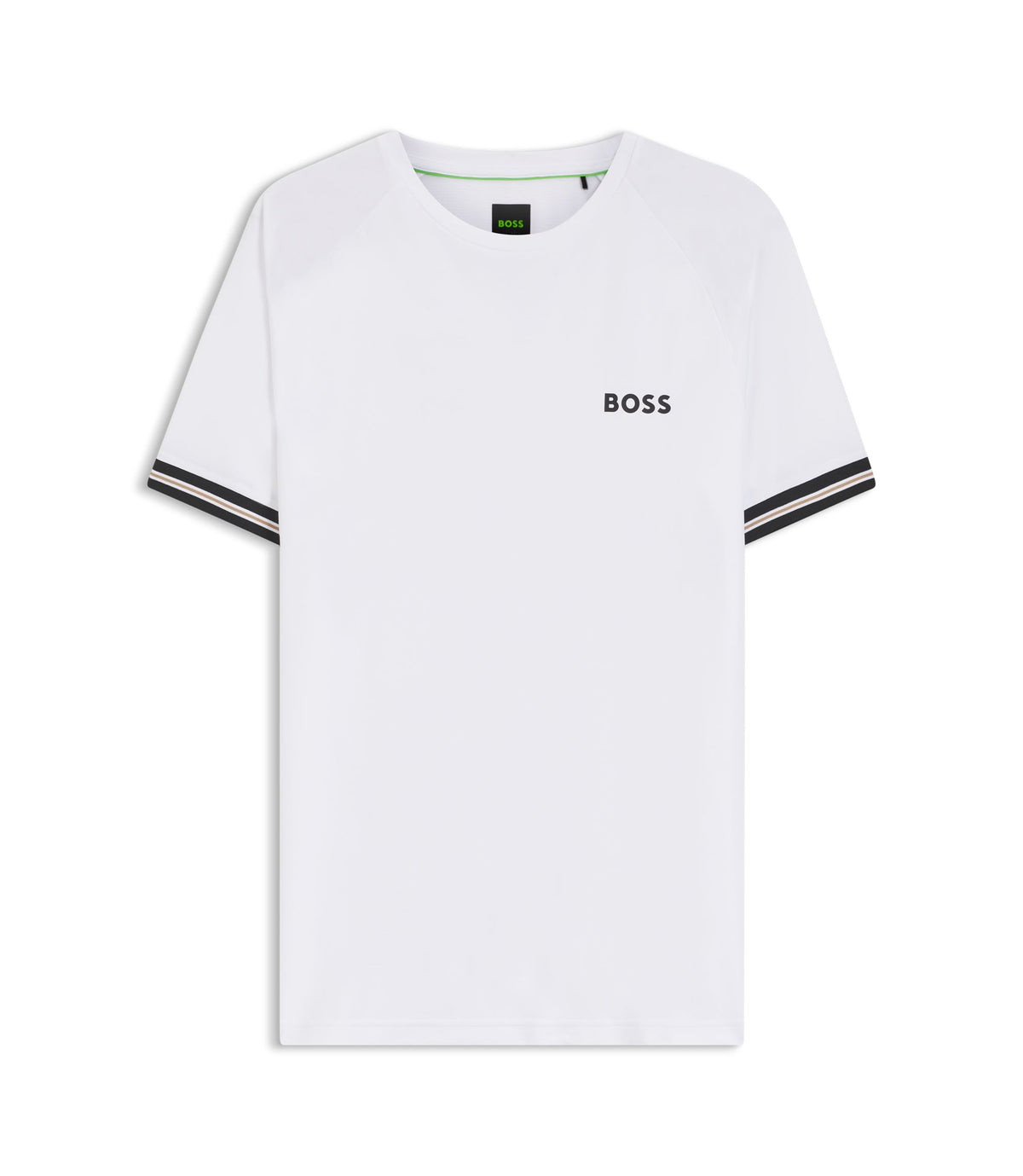 Boss Active Slim Fit T Shirt With Tennis Ball Embossing White