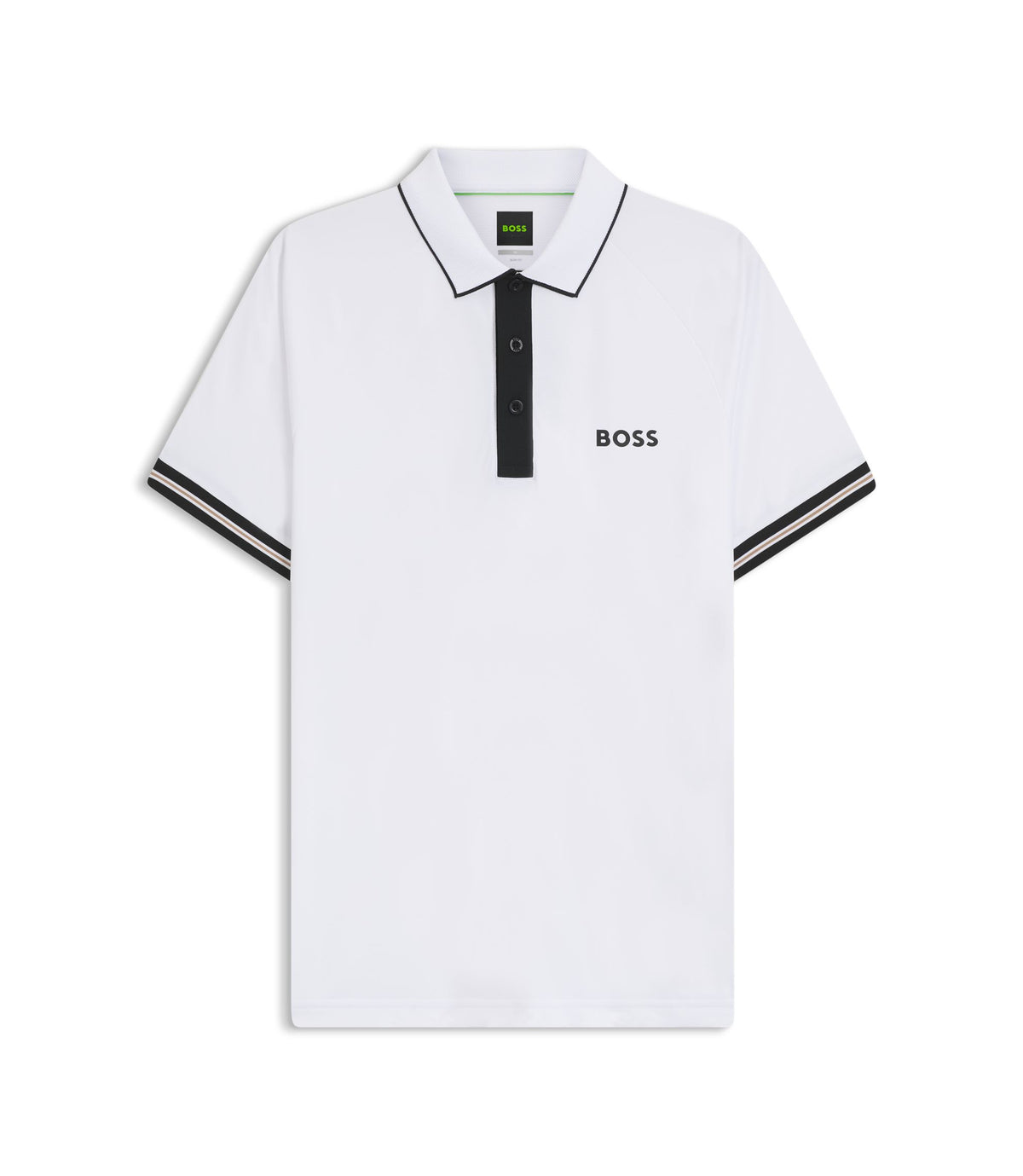 Boss Active Slim Fit Polo Shirt With Moisture Management White