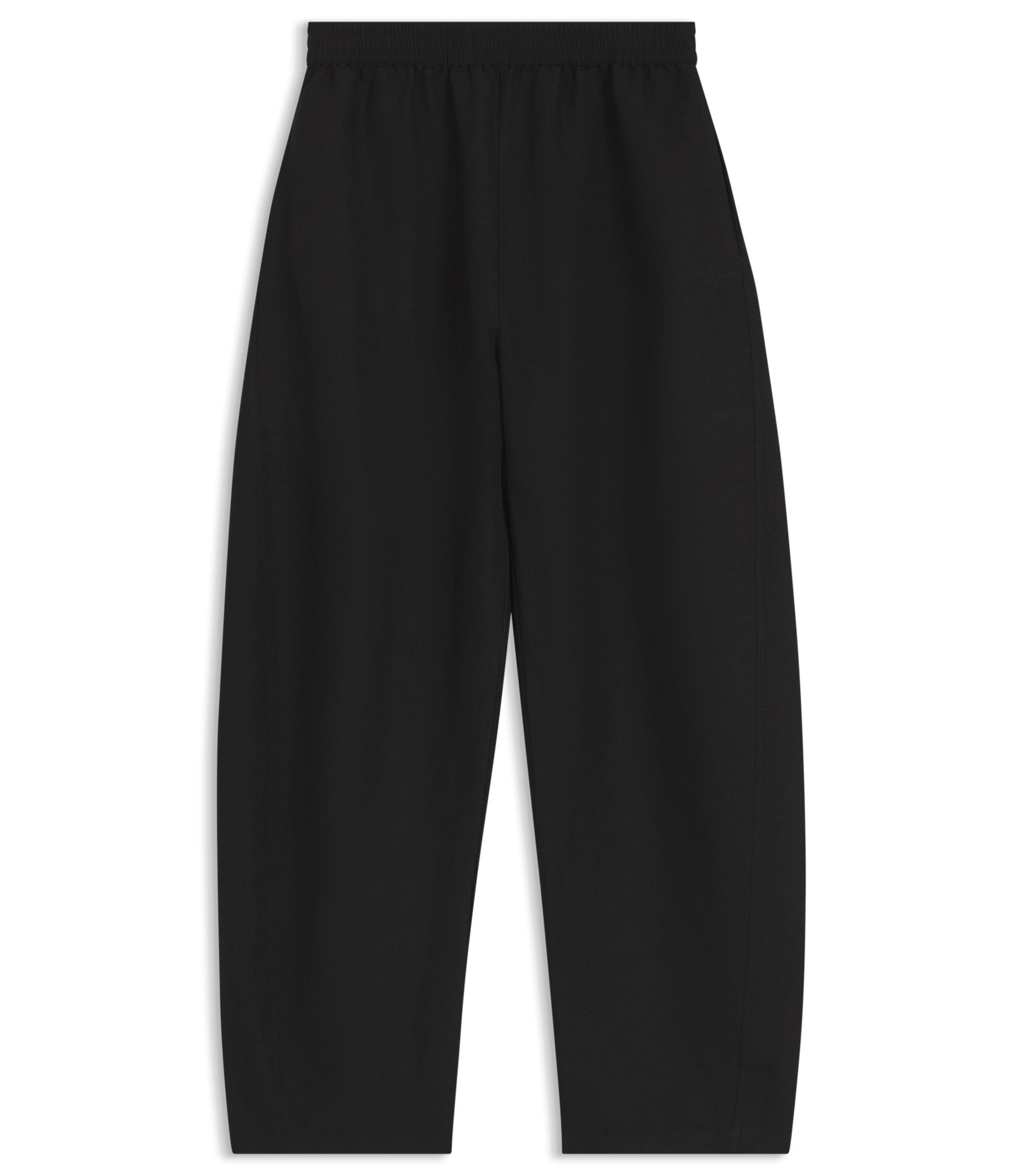 Boss Balloon Leg Trousers With Elasticated Waist Black Women's