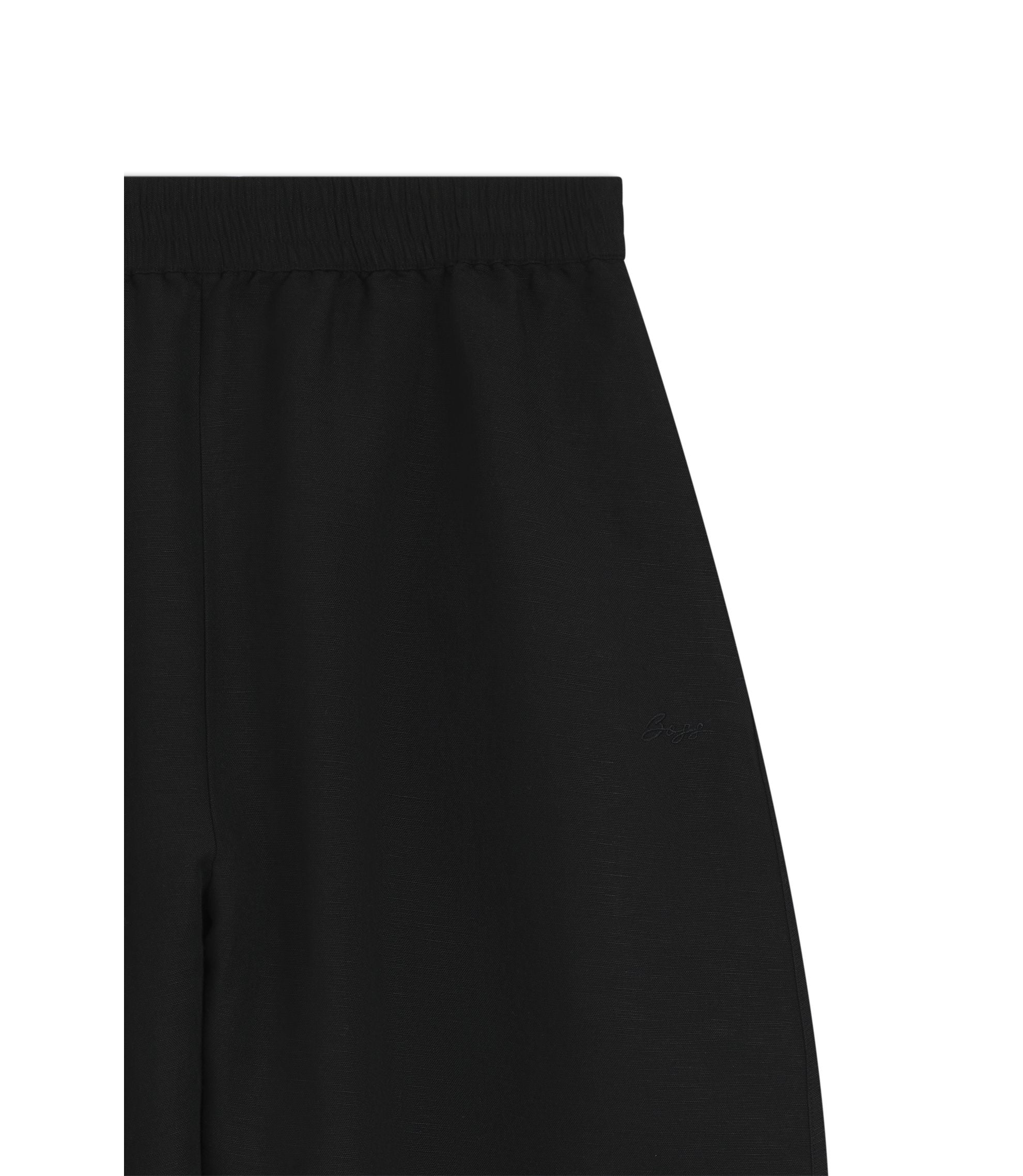 Boss Balloon Leg Trousers With Elasticated Waist Black Women's