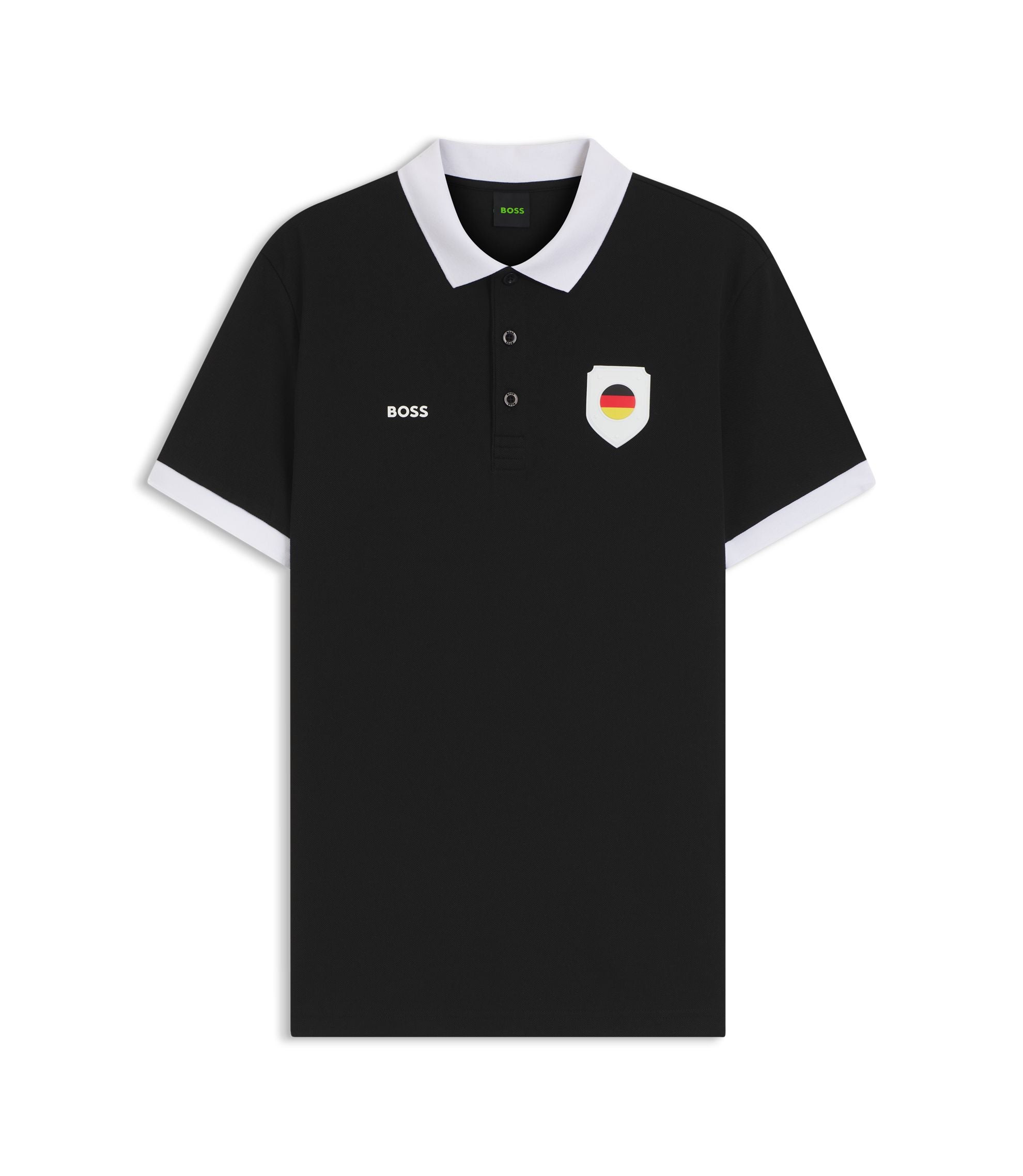 Boss Paddy Polo Shirt With Country Flag Germany Black