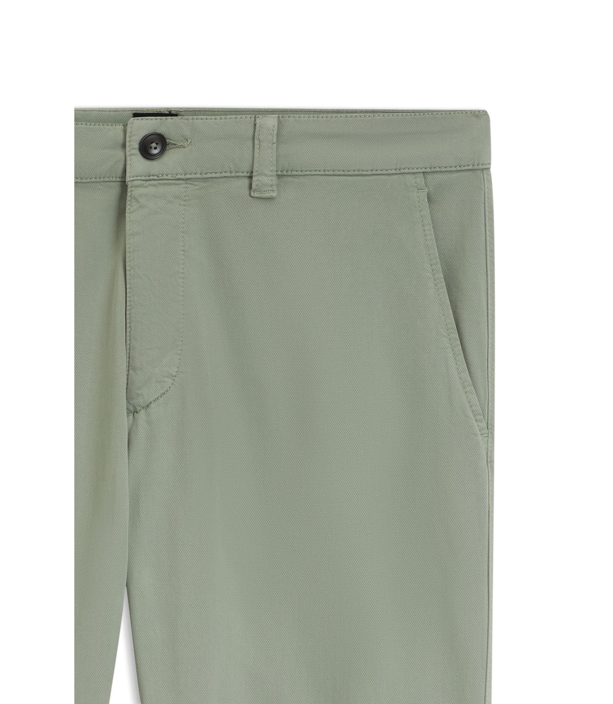 Boss Tapered Fit Chinos In A Structured Cotton Light Green