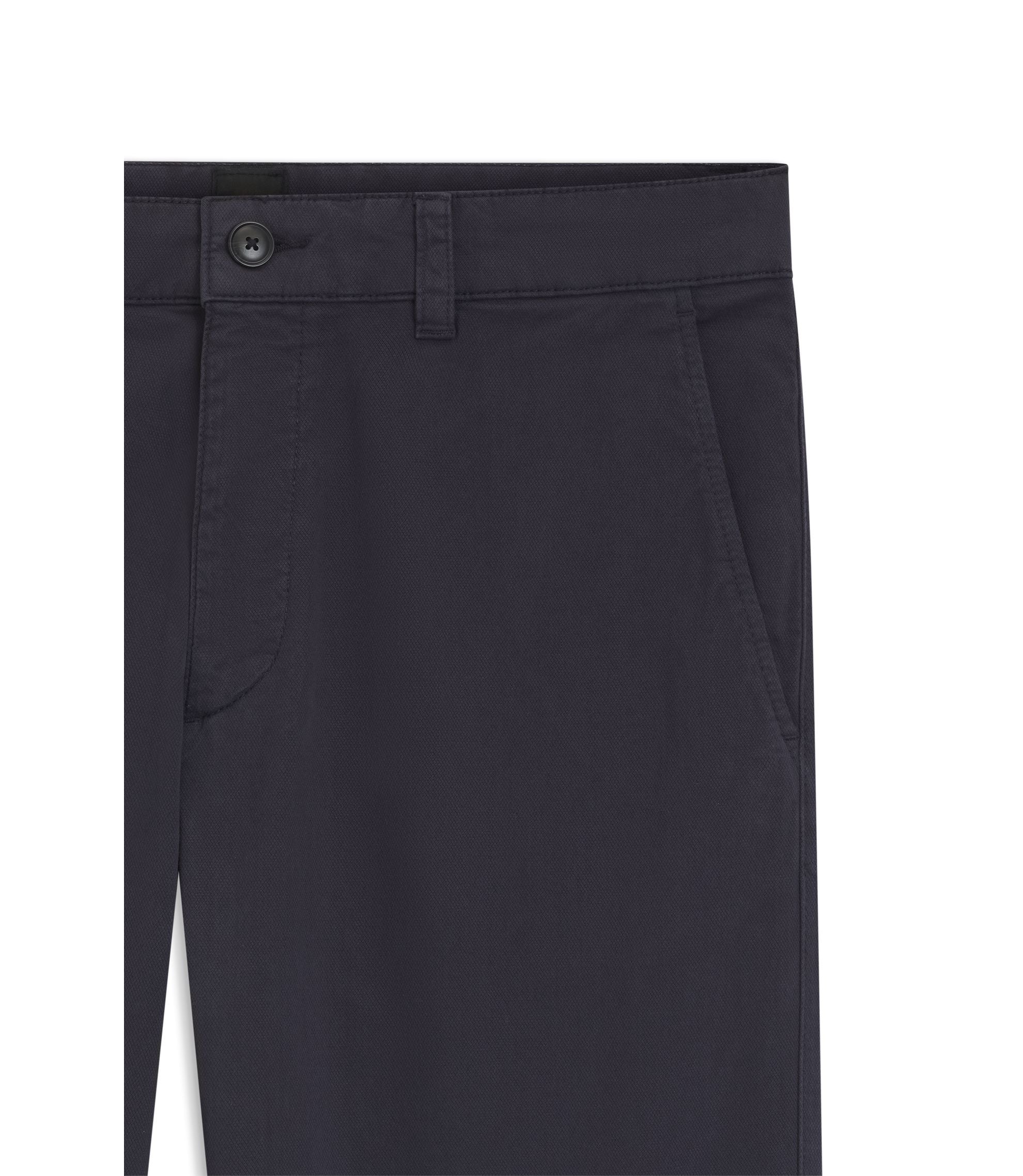Boss Tapered Fit Chinos In A Structured Cotton Dark Blue