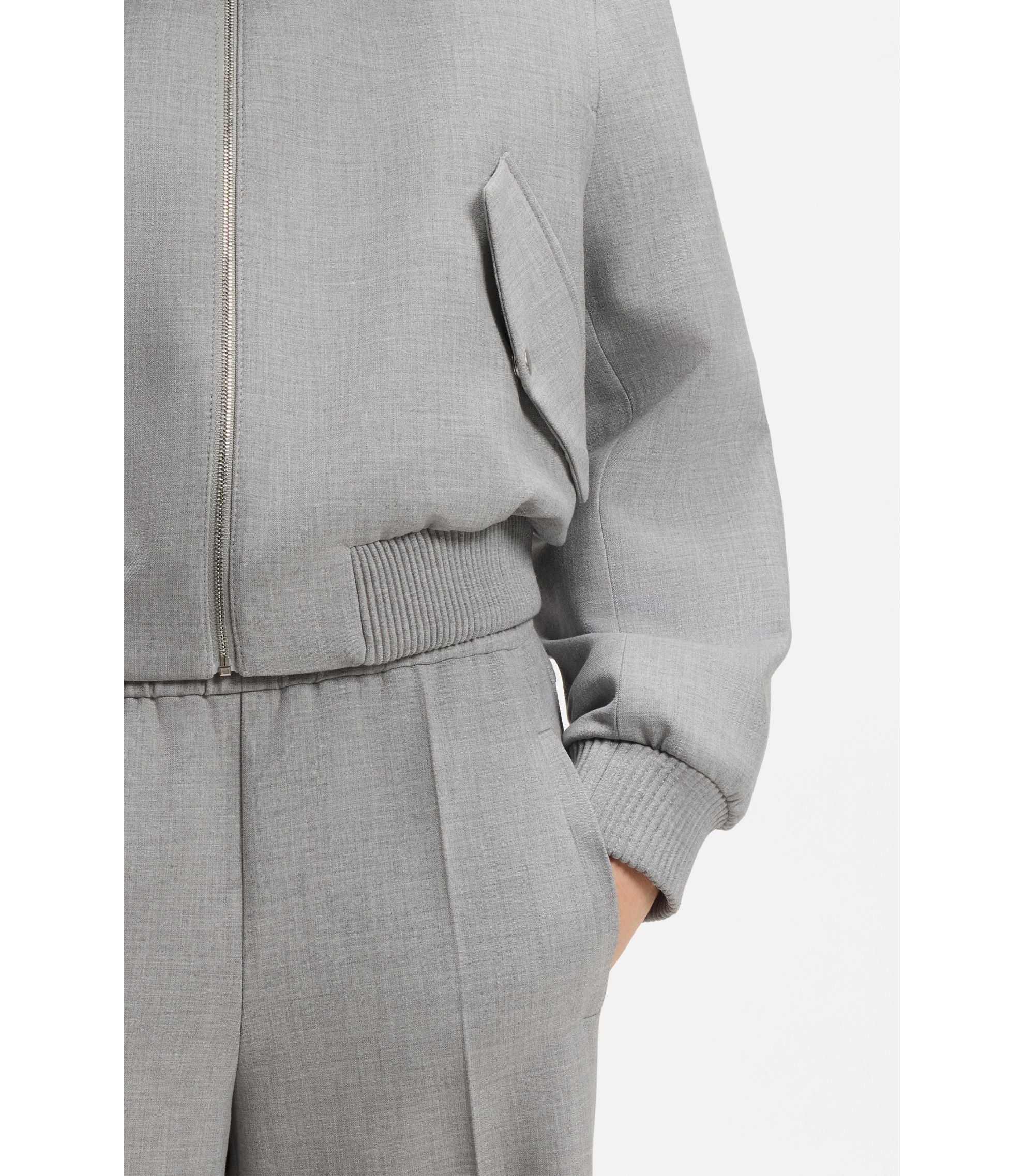 Boss Regular Fit Blazer In Stretch Twill Patterned Women's
