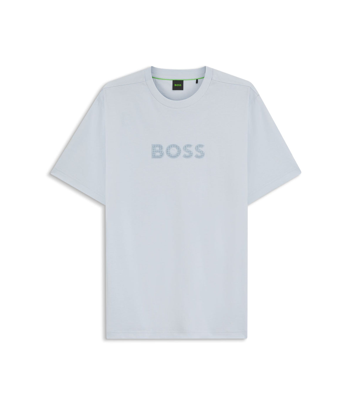 Boss Cotton Jersey T Shirt With Golf Inspired Logo Light Blue