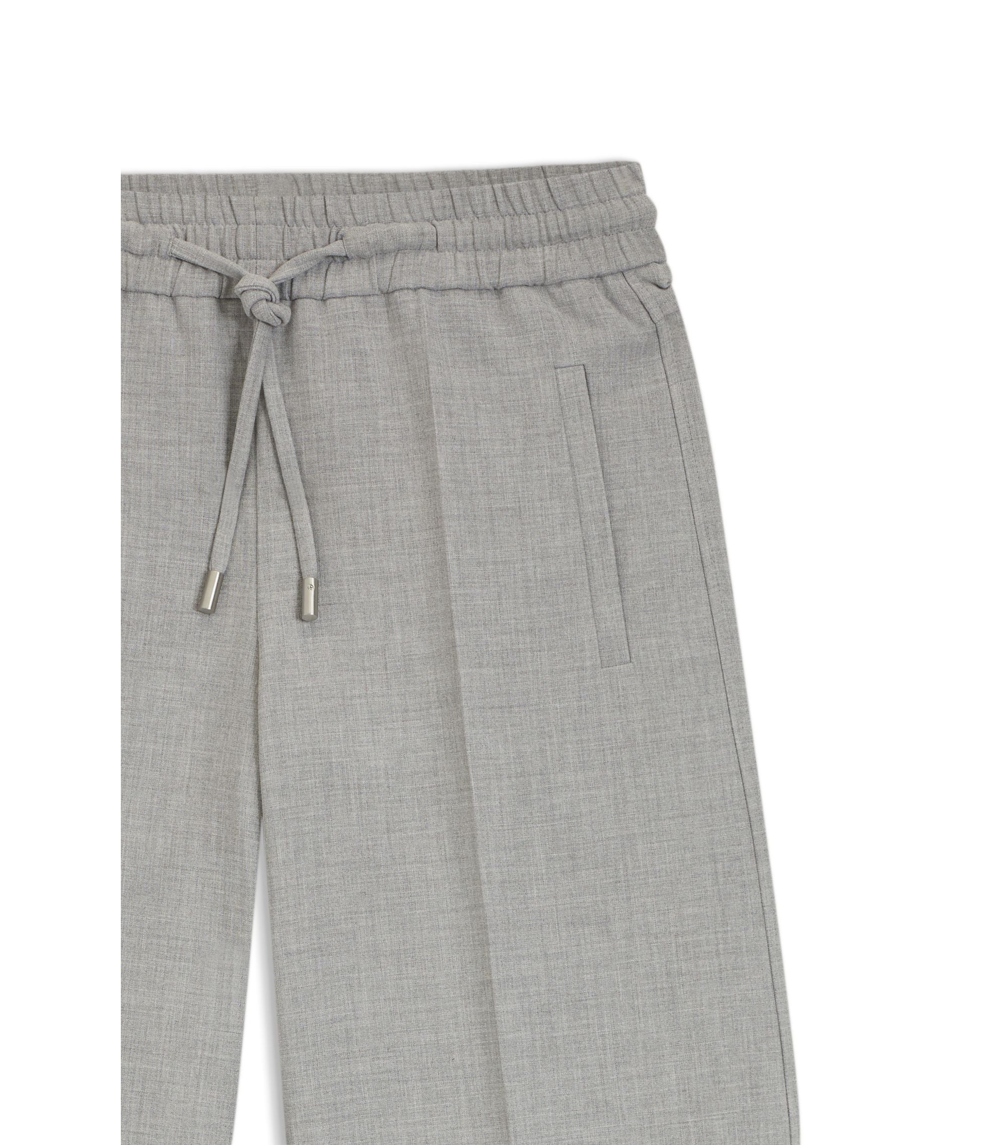 Boss Oversized Fit Trousers In Stretch Twill Patterned Women's