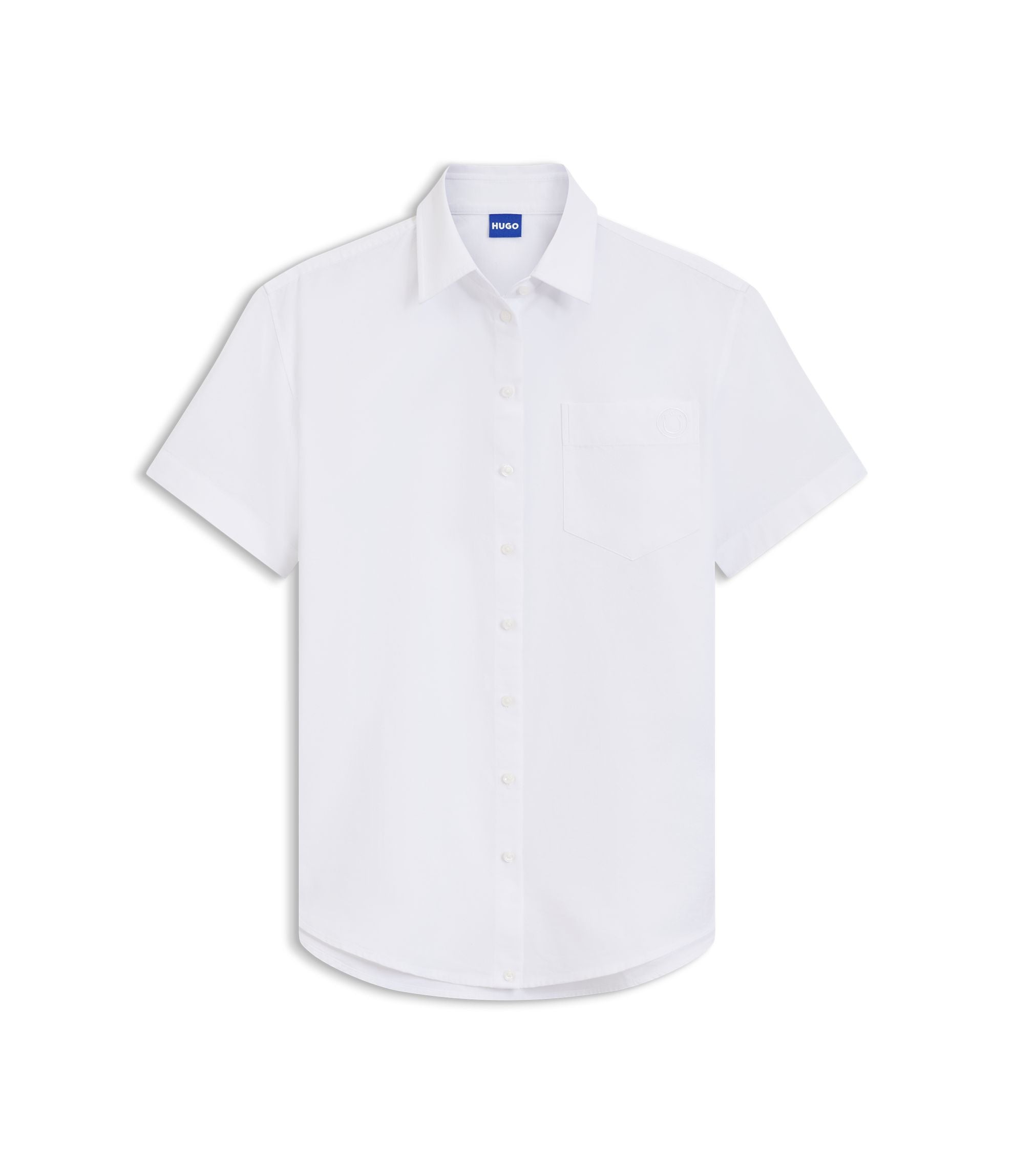 Hugo Relaxed Fit Blouse In Oxford Cotton White Women's
