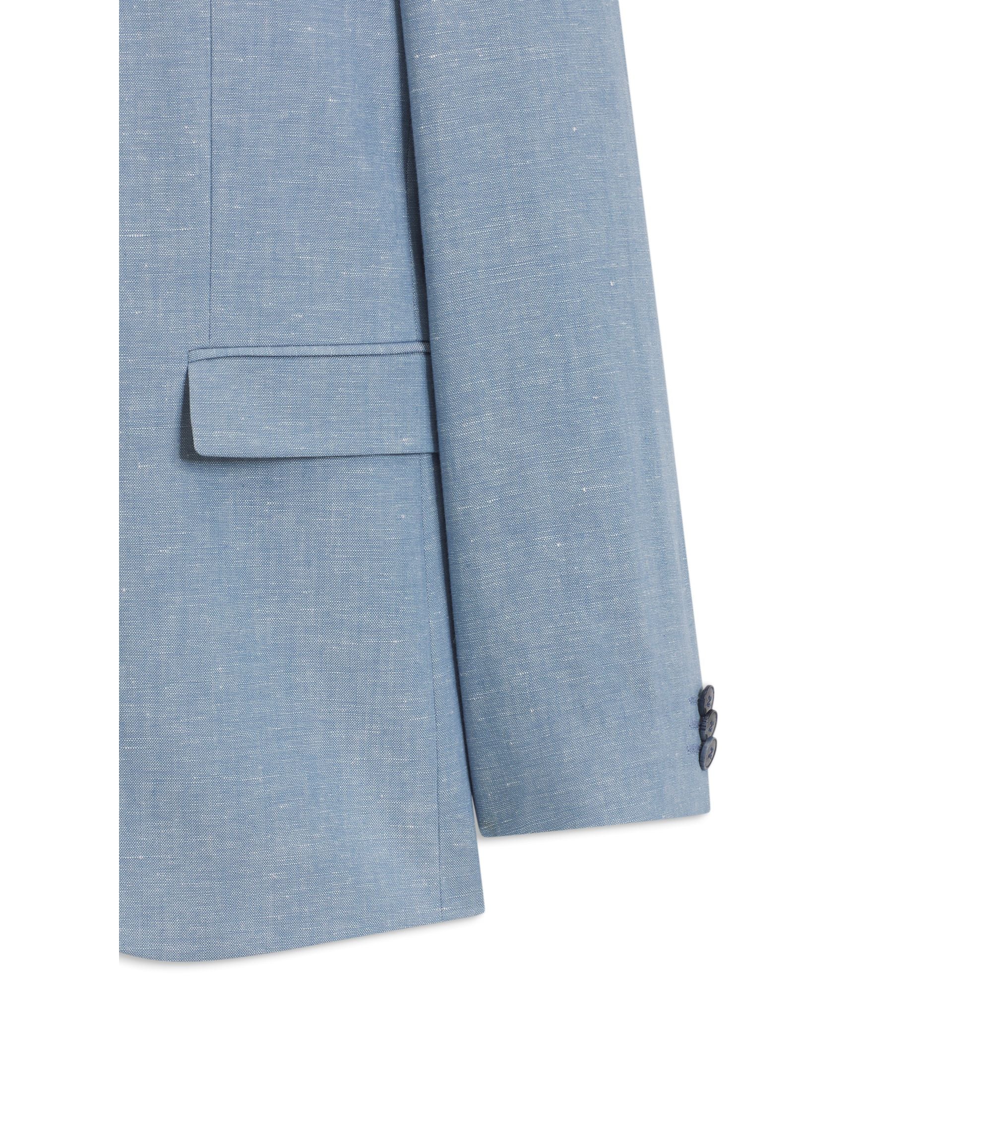 Hugo Three Piece Extra Slim Fit Suit Light Blue