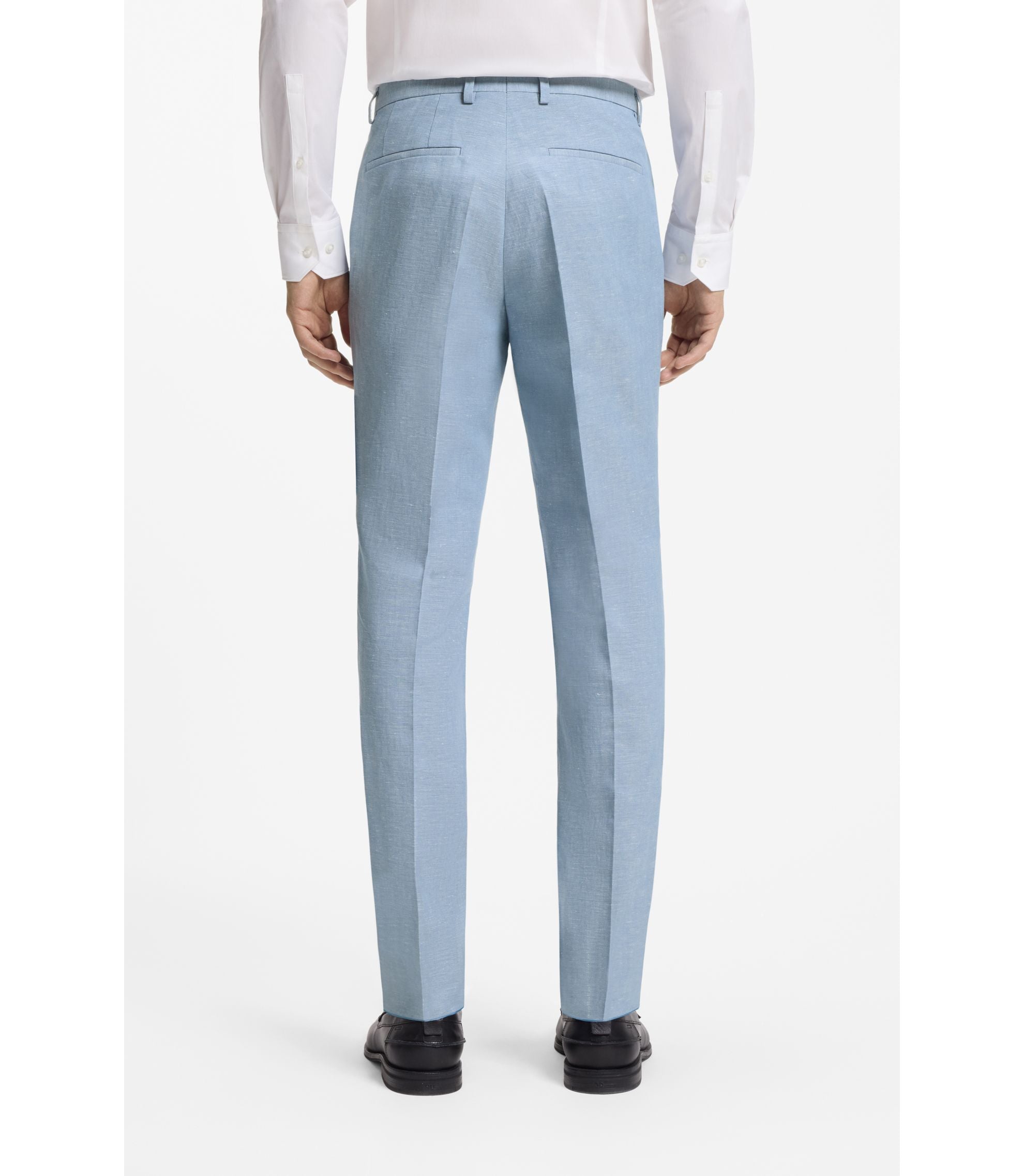 Hugo Three Piece Extra Slim Fit Suit Light Blue
