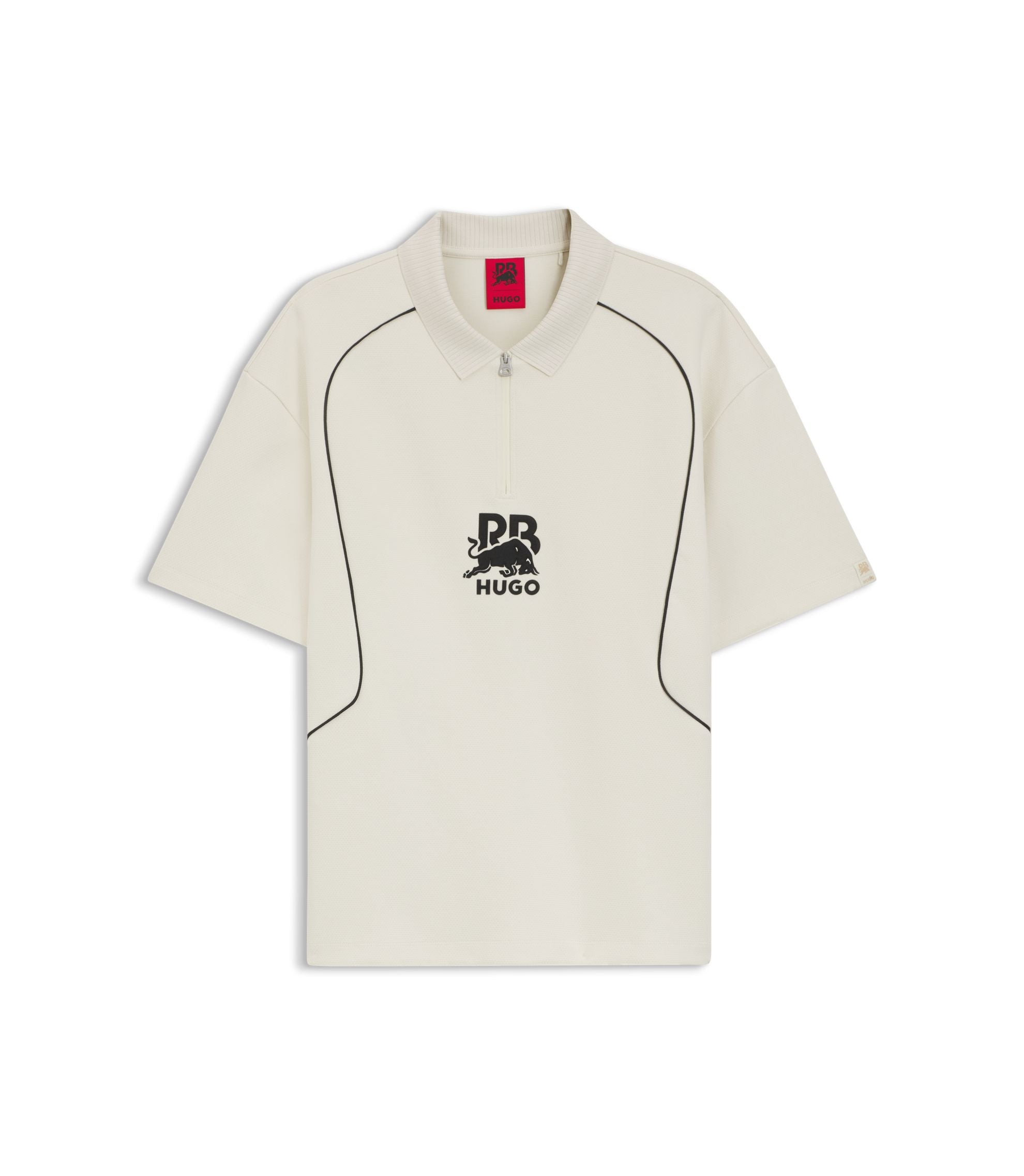 Hugo X Rb Polo Shirt With Bull Motif White