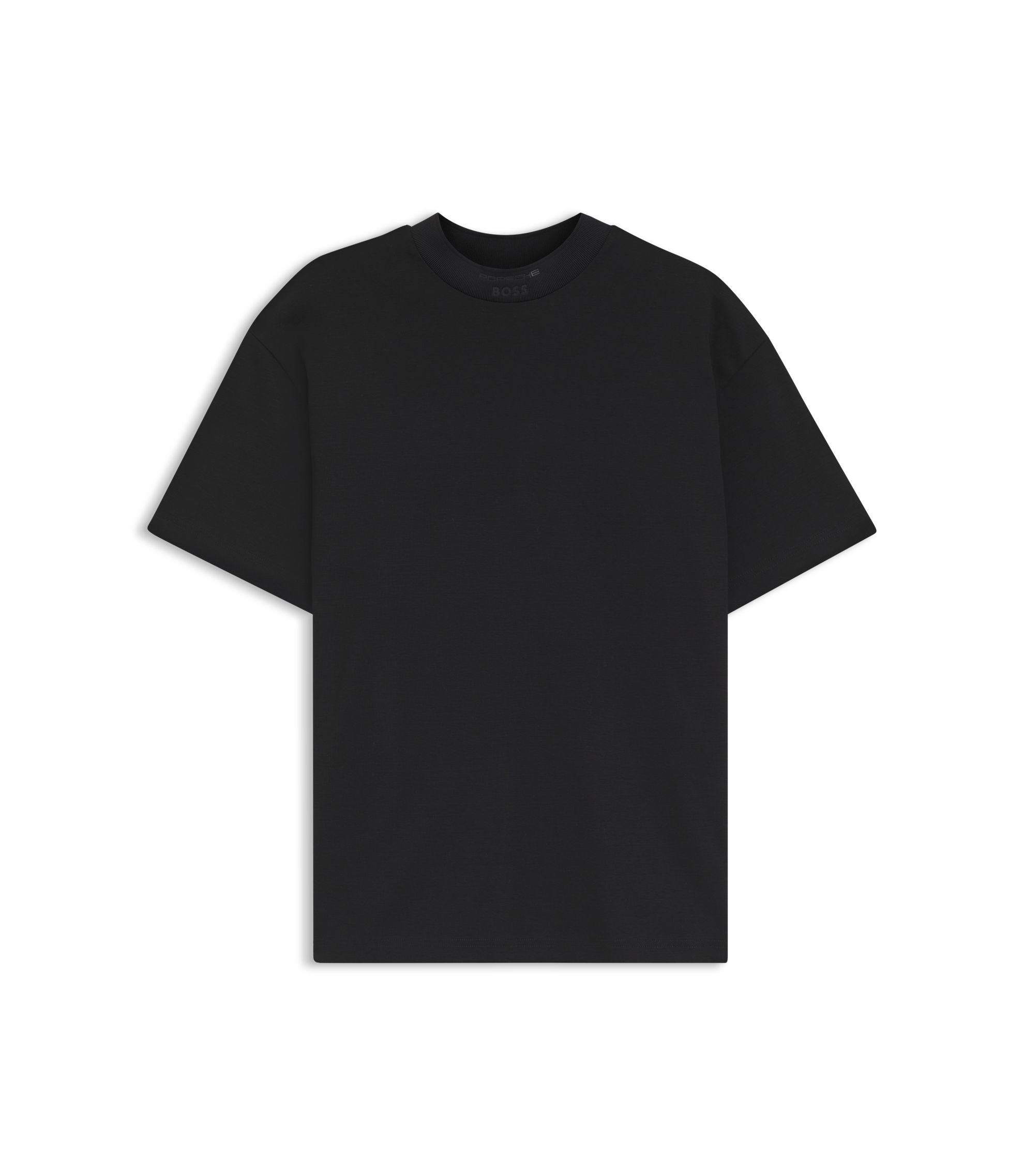 Boss Porsche X Boss Relaxed Fit T Shirt With Logo Collar Black