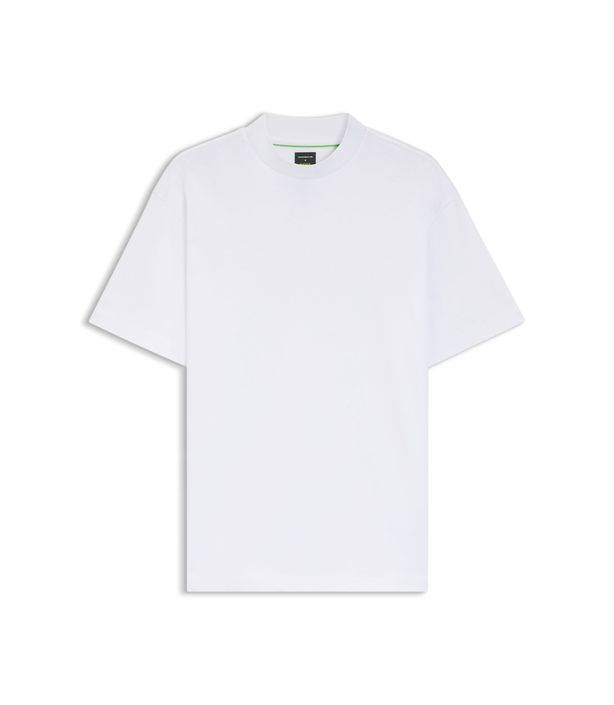 Boss Porsche X Boss Relaxed Fit T Shirt With Logo Collar White