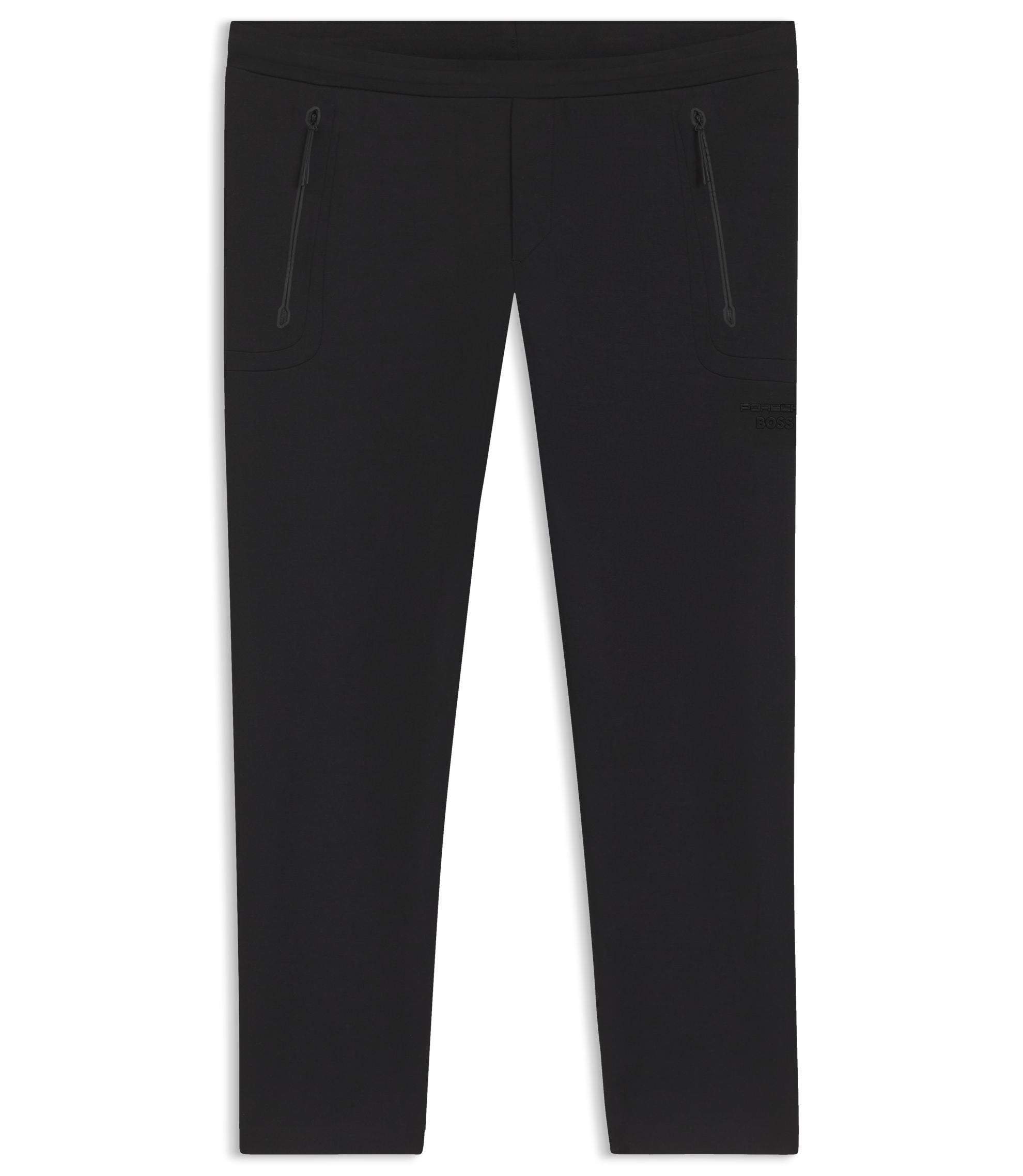 Boss Porsche X Boss Track Pants With Tonal Reflective Branding Black