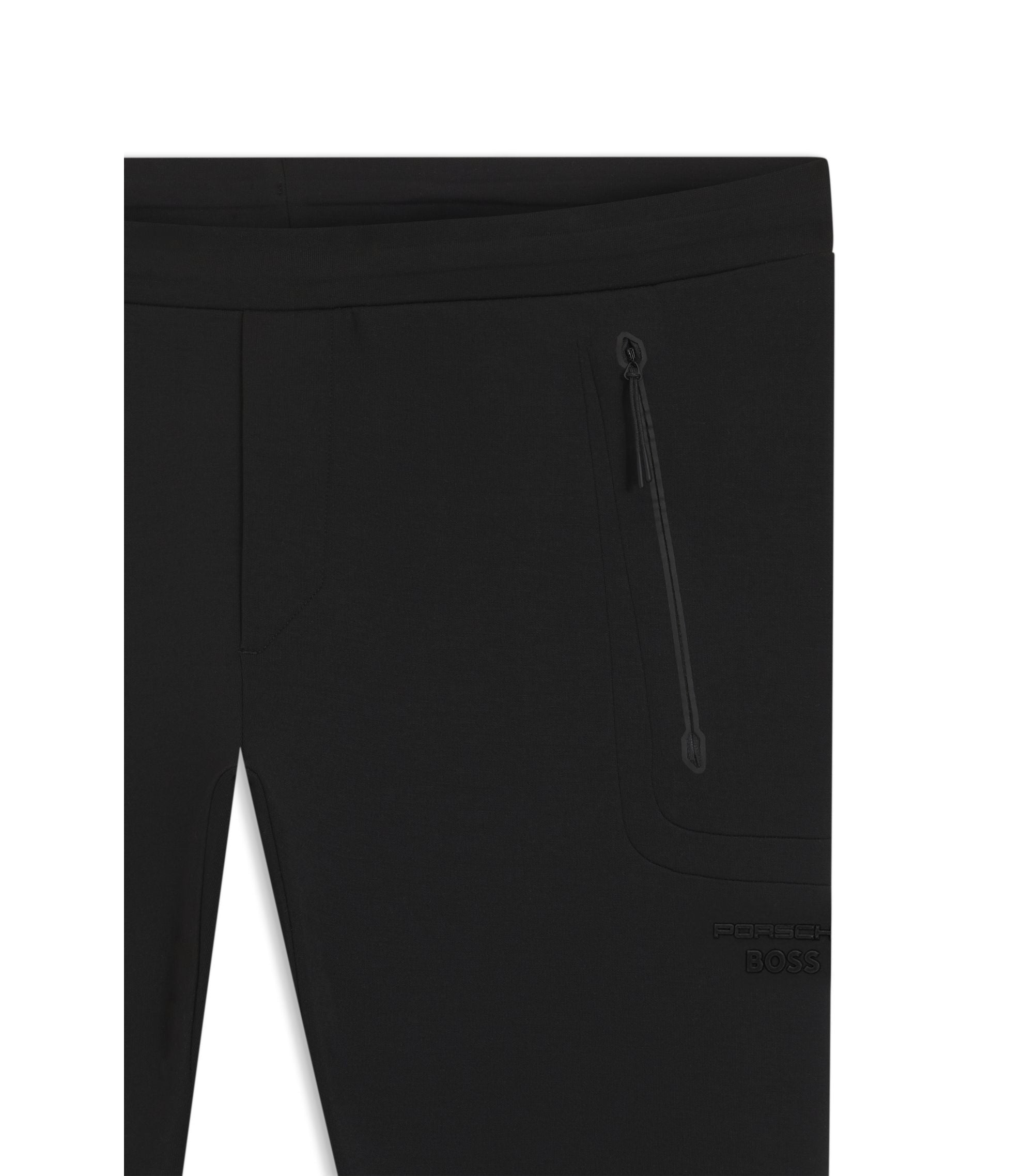 Boss Porsche X Boss Track Pants With Tonal Reflective Branding Black