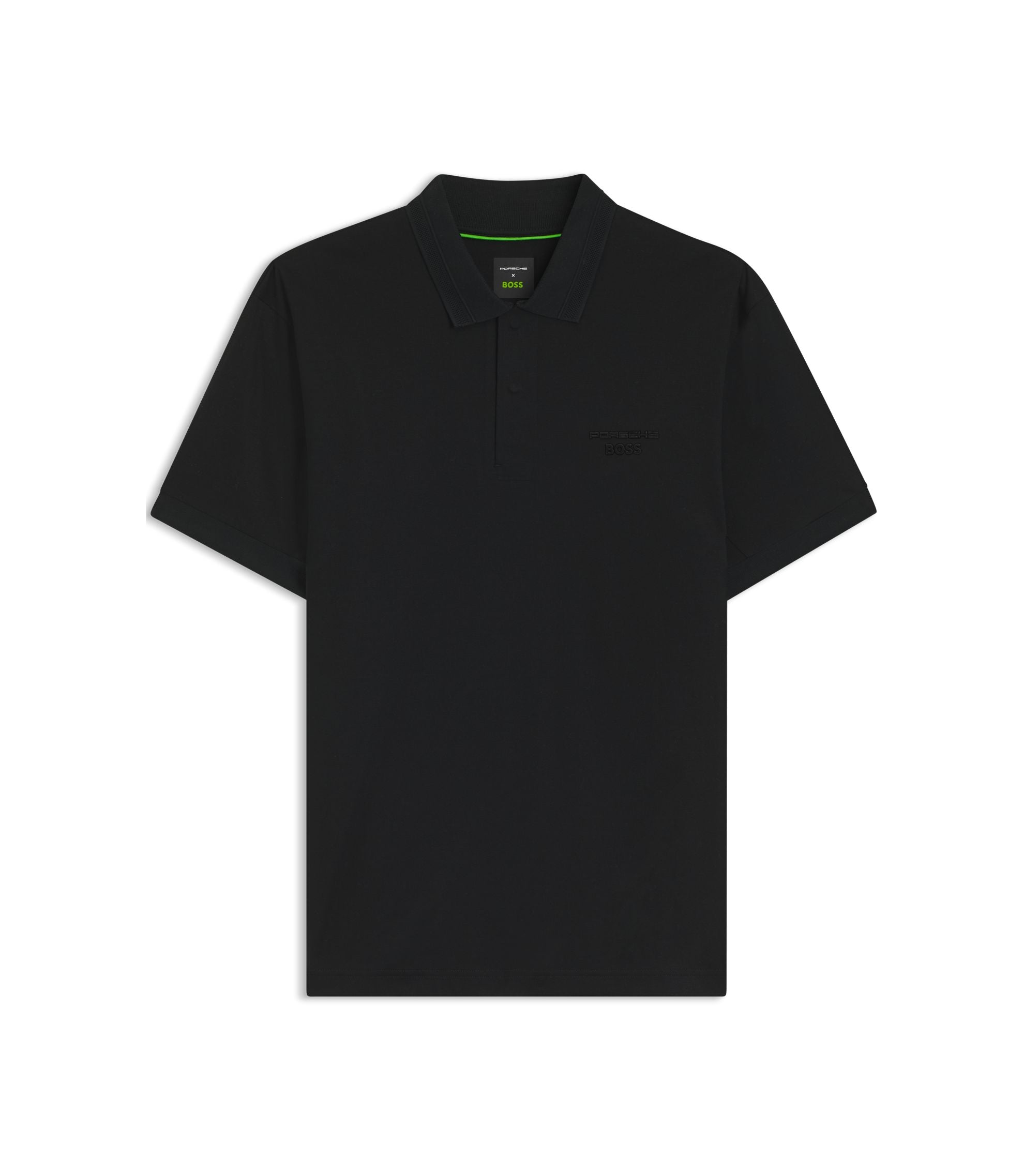 Boss Porsche X Boss Polo Shirt In Mercerized Cotton Black