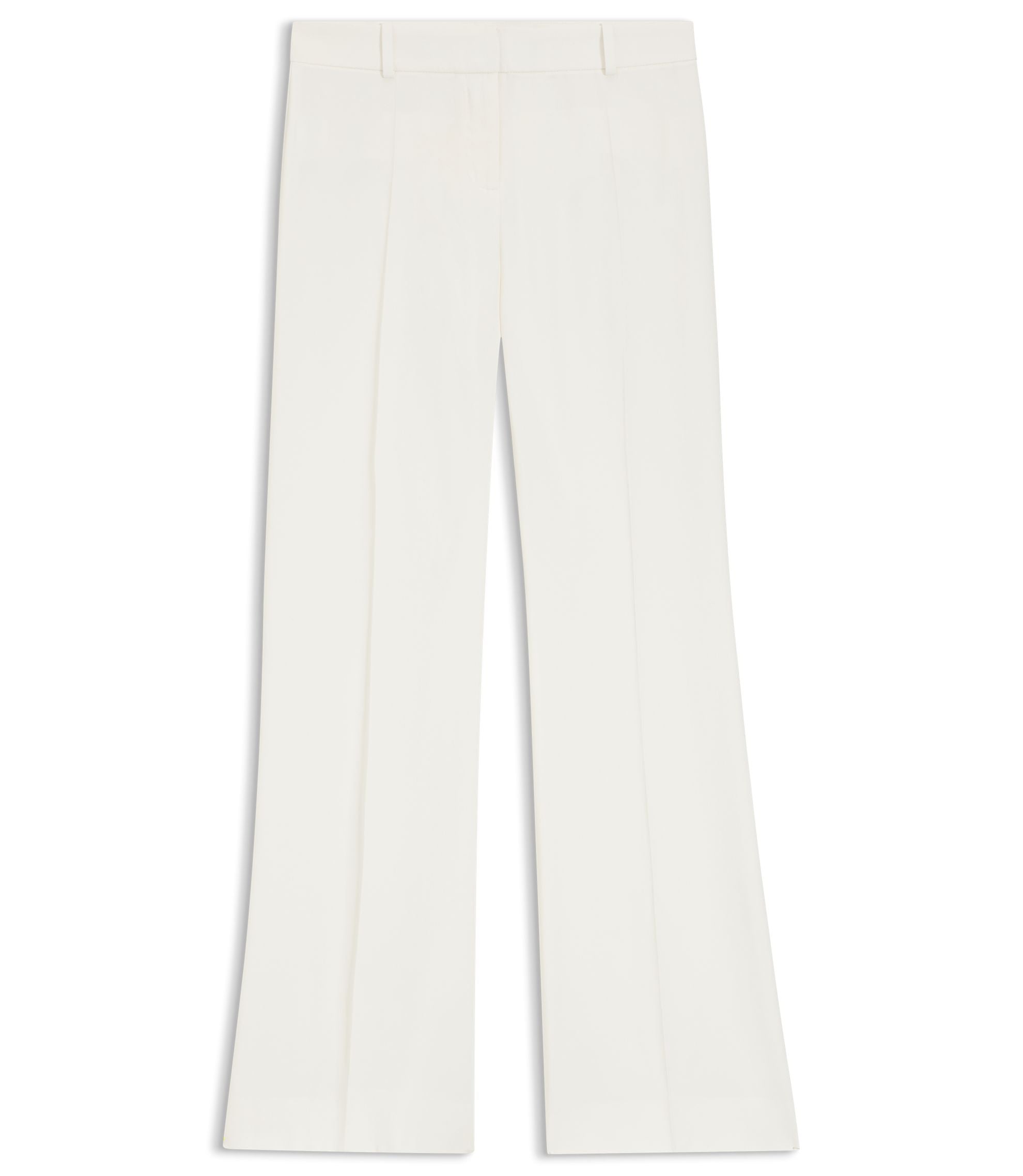 Hugo Regular Fit Trousers With Kick Flare White Women's