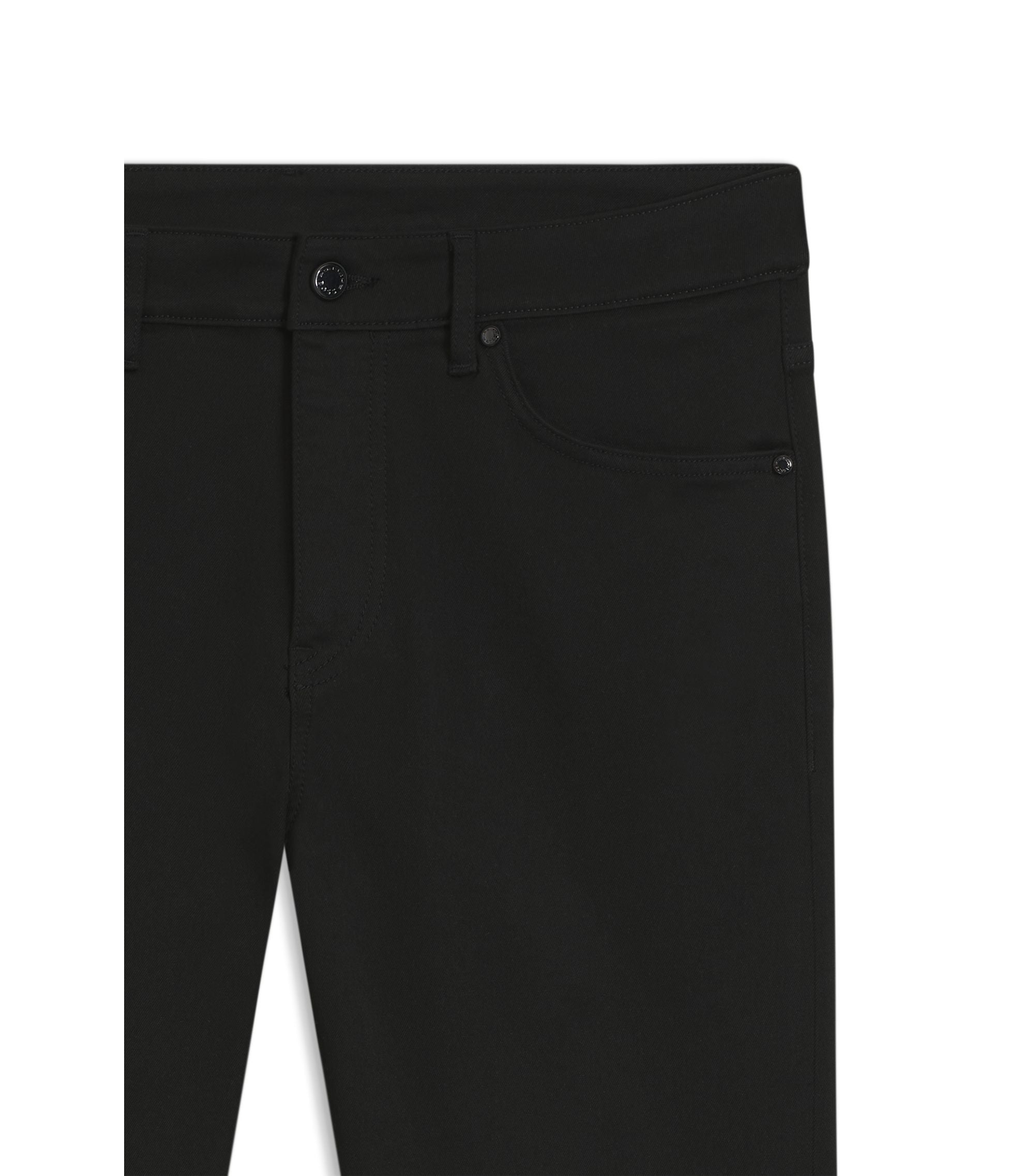 Boss Porsche X Boss Tapered Fit Pants In Stretch Denim Black