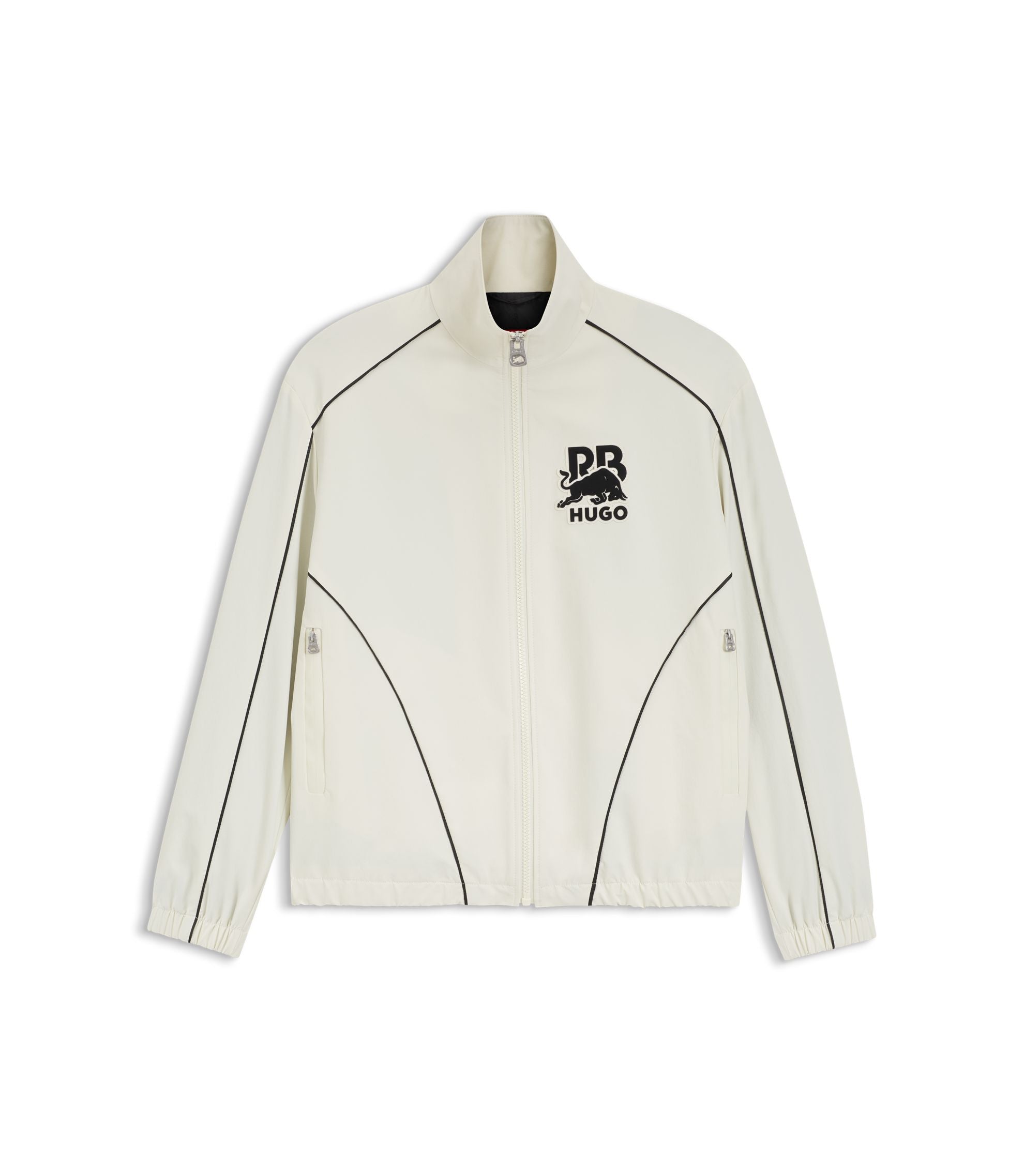 Hugo X Rb Zipper Up Jacket With Bull Motif White