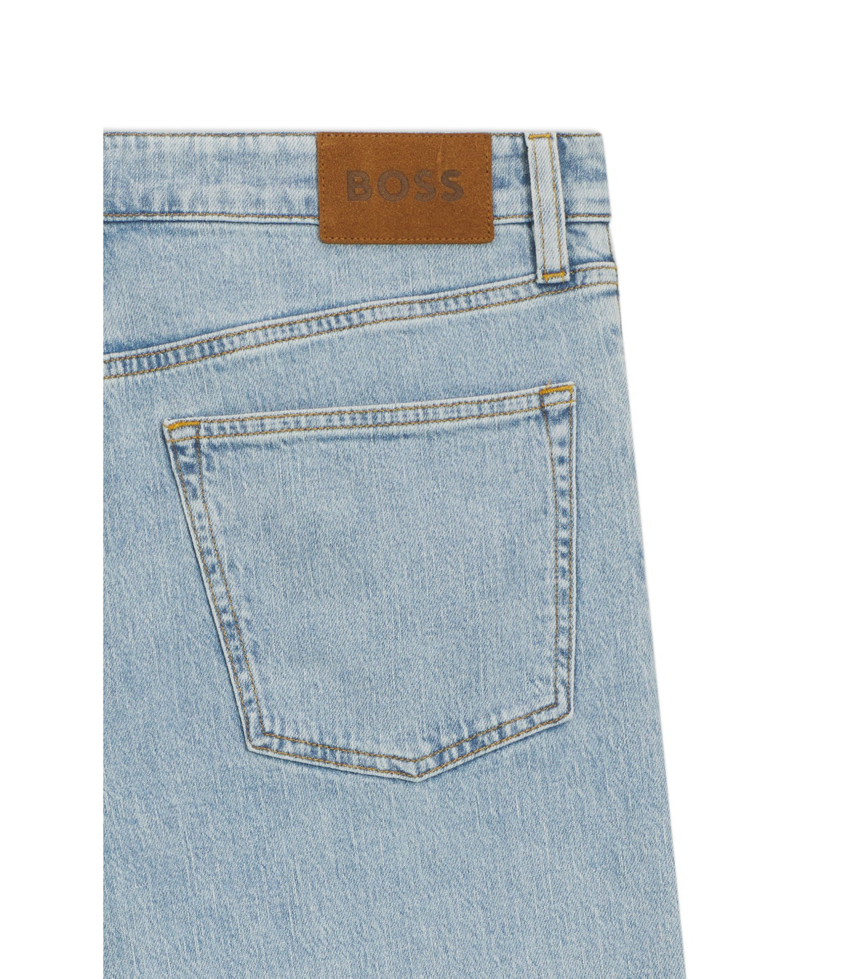 Boss Bright Blue Jeans In Comfort Stretch Denim Light Blue