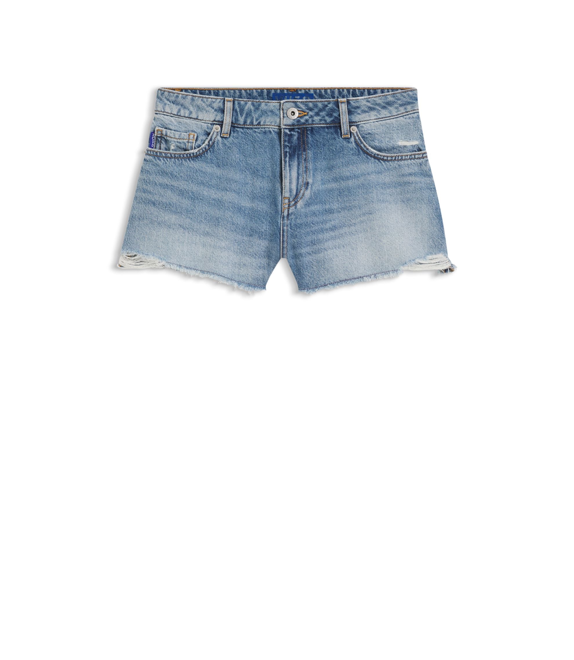 Hugo Regular Fit Shorts In Blue Denim Blue Women's