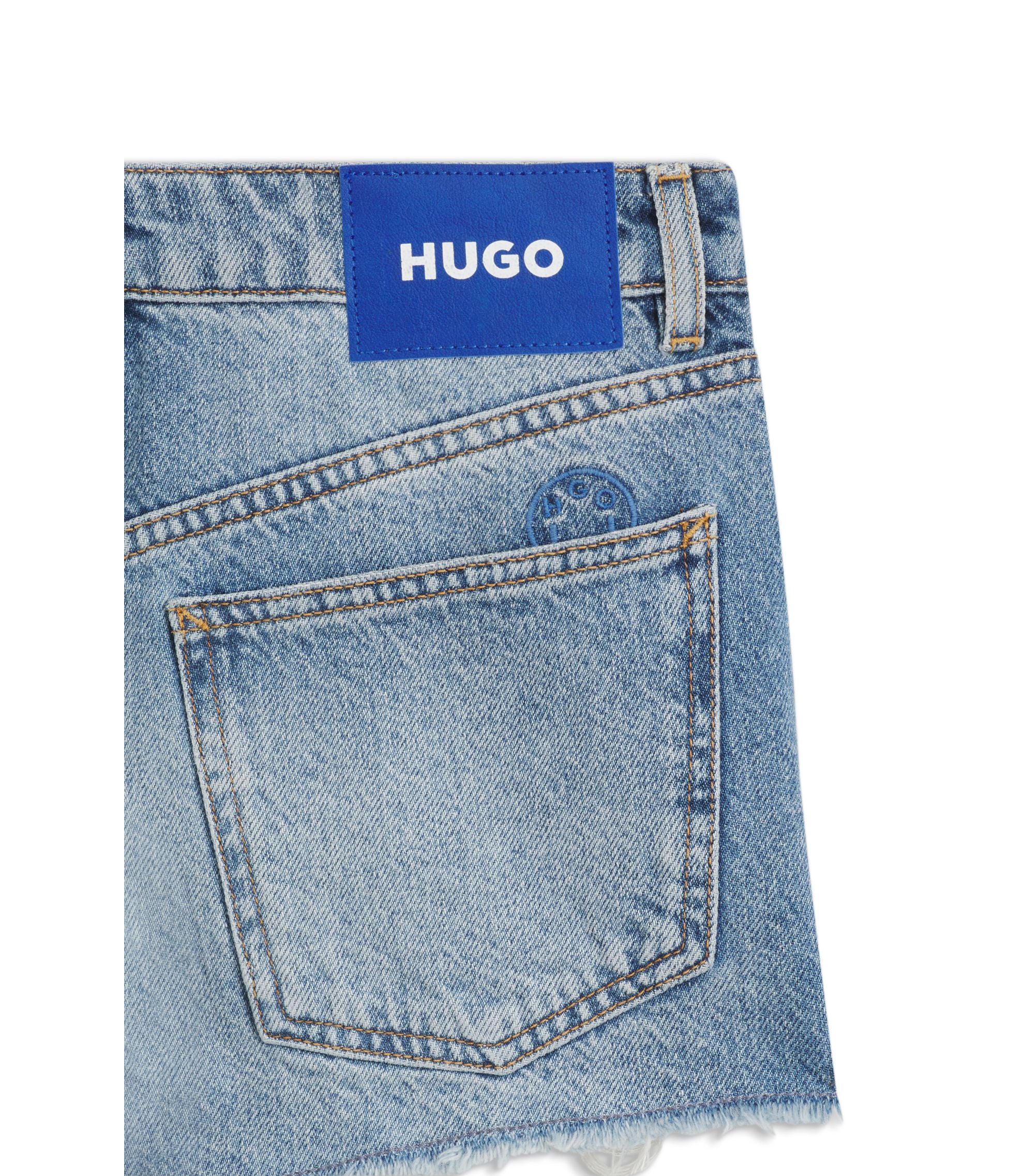Hugo Regular Fit Shorts In Blue Denim Blue Women's
