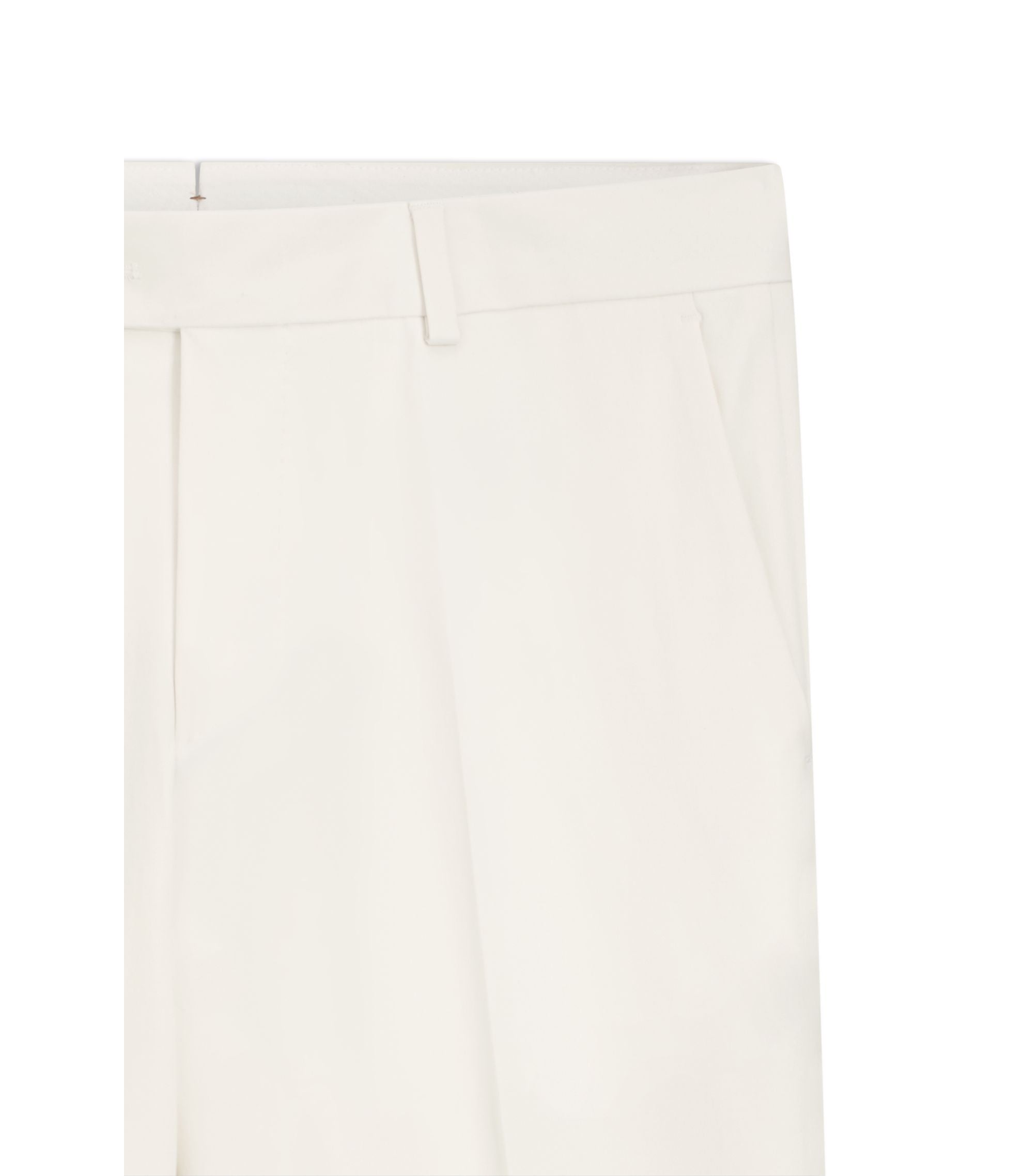 Boss Easy Iron Tapered Fit Trousers In Stretch Cotton Poplin White