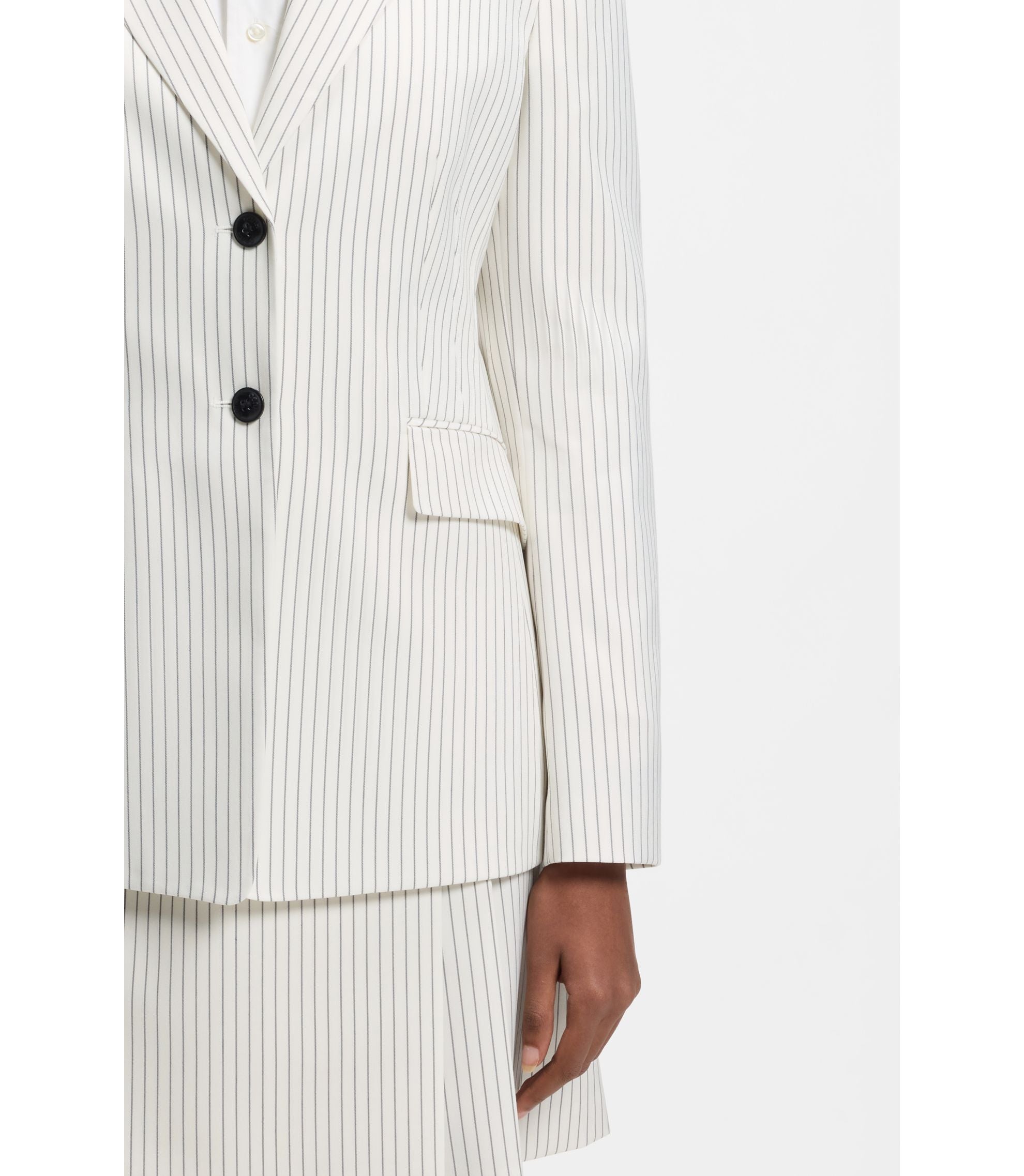 Hugo Regular Fit Blazer With Pinstripe Patterned Women's