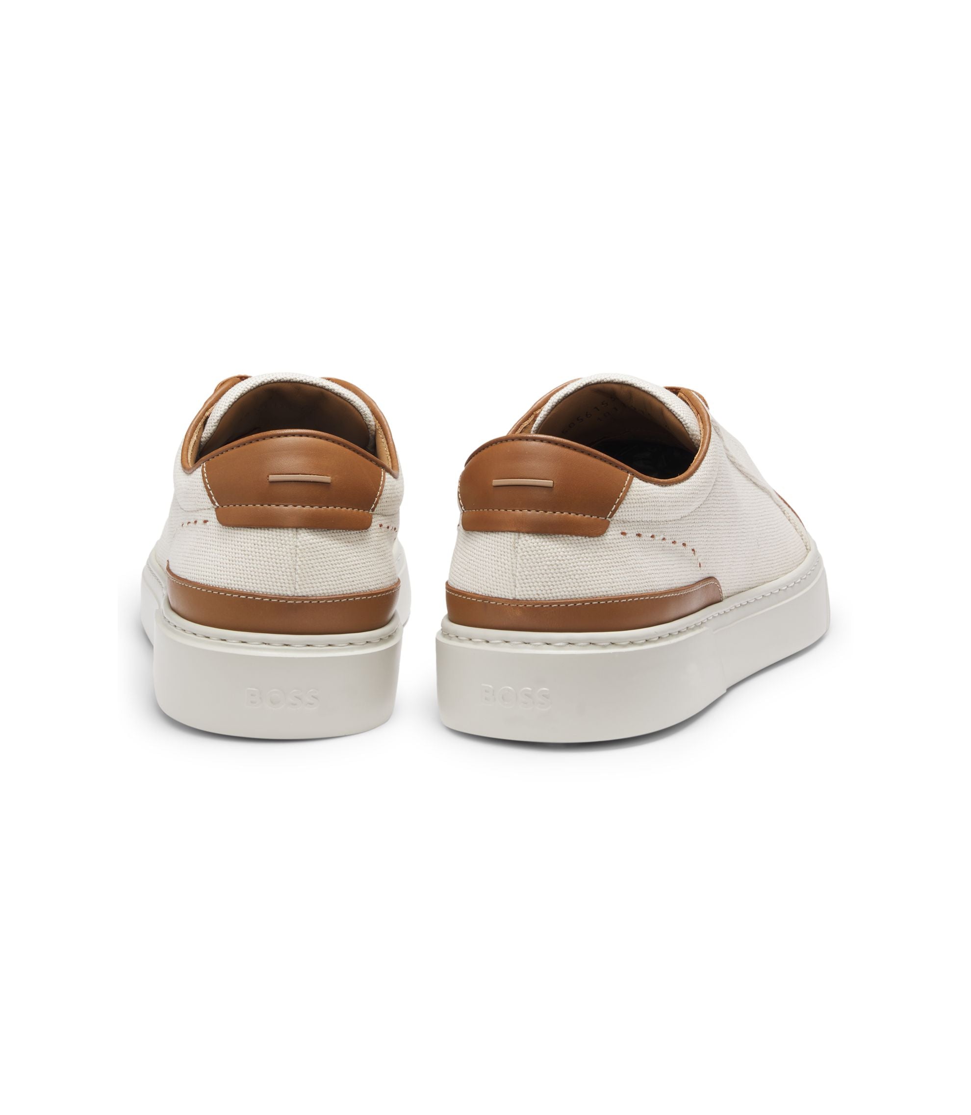 Boss Gary Trainers With Leather Trims Light Beige Light Beige
