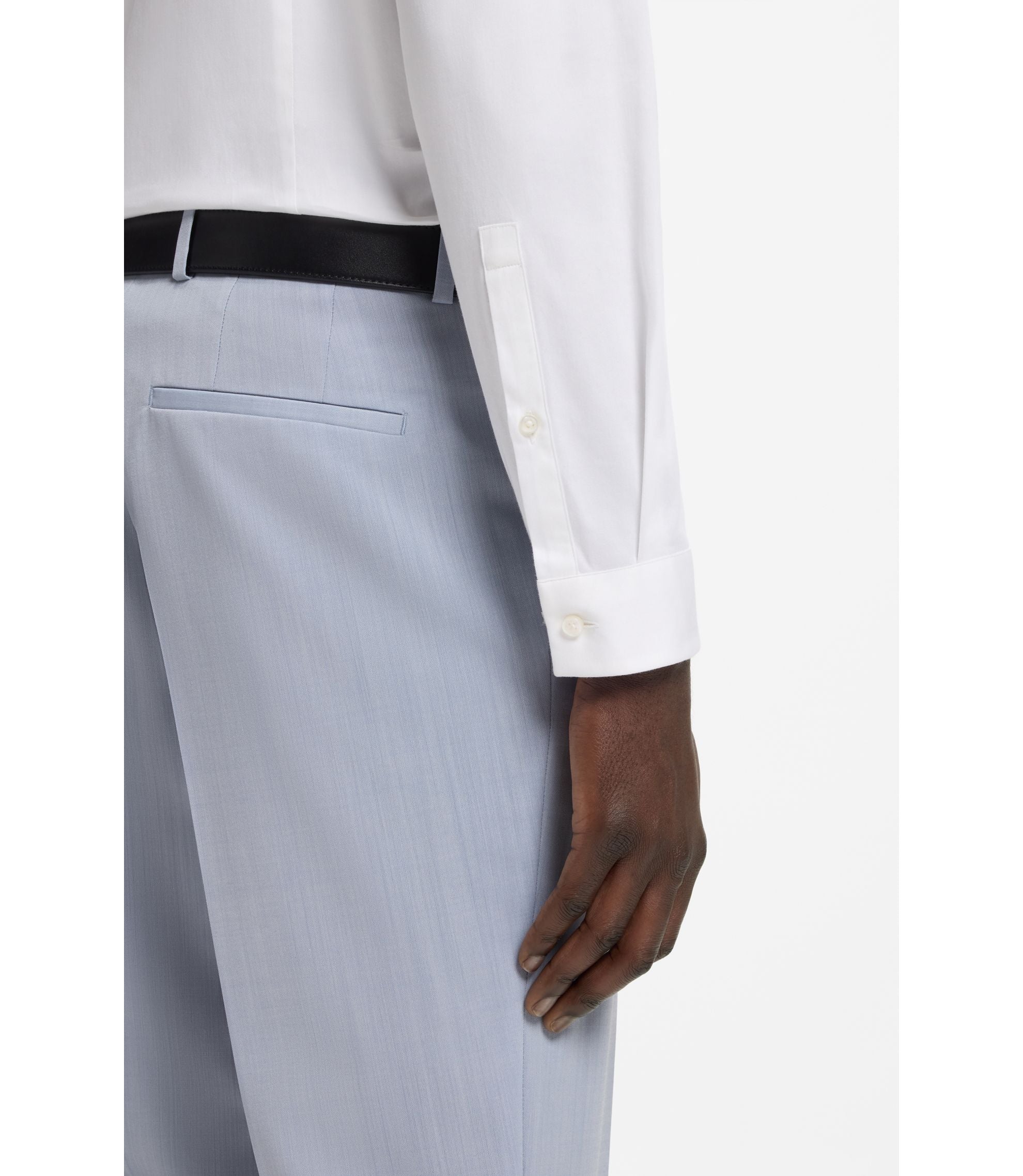 Hugo Slim Fit Shirt In Stretch Cotton White