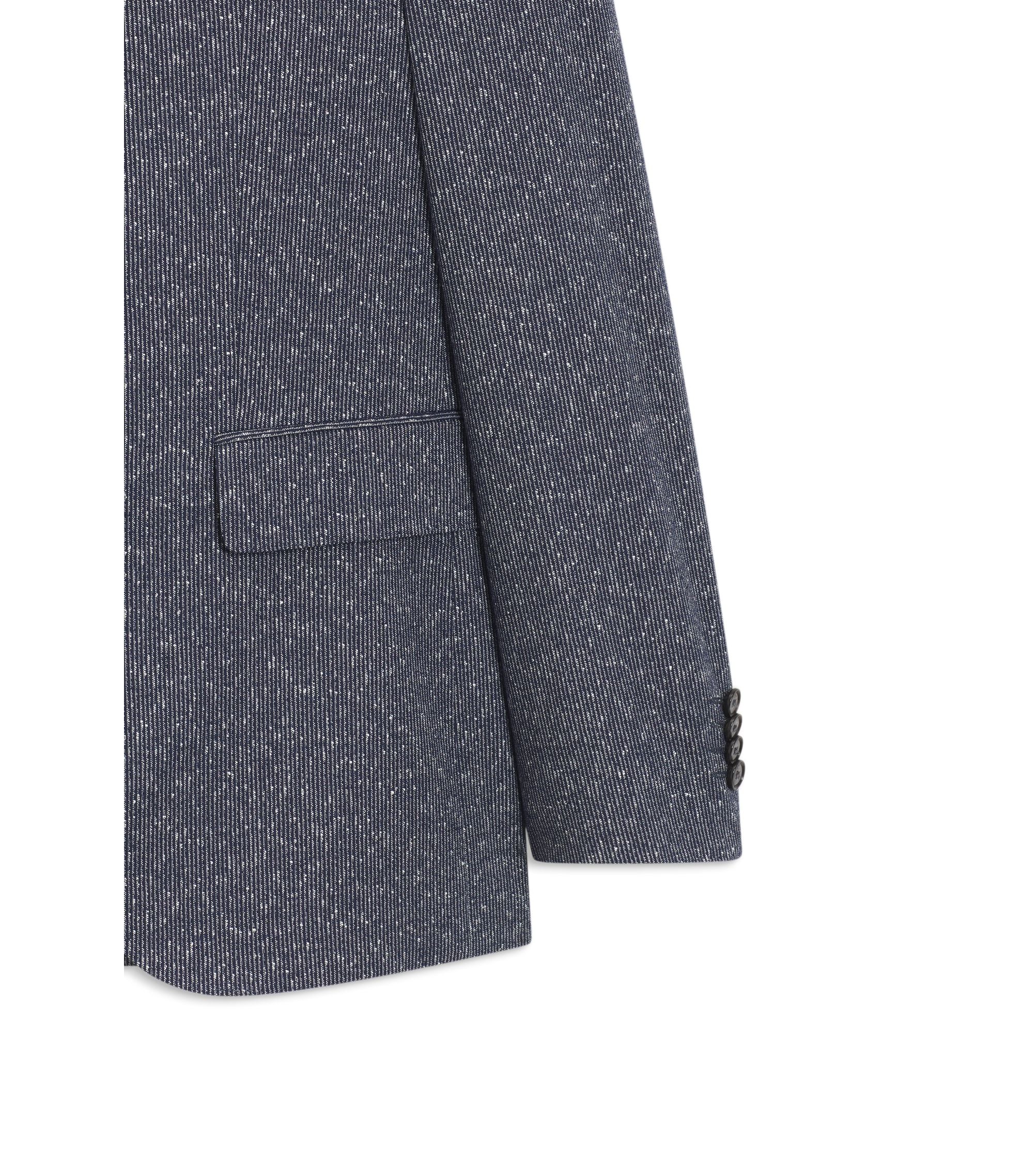 Boss Two Piece Regular Fit Suit In Stretch Boucl Dark Blue