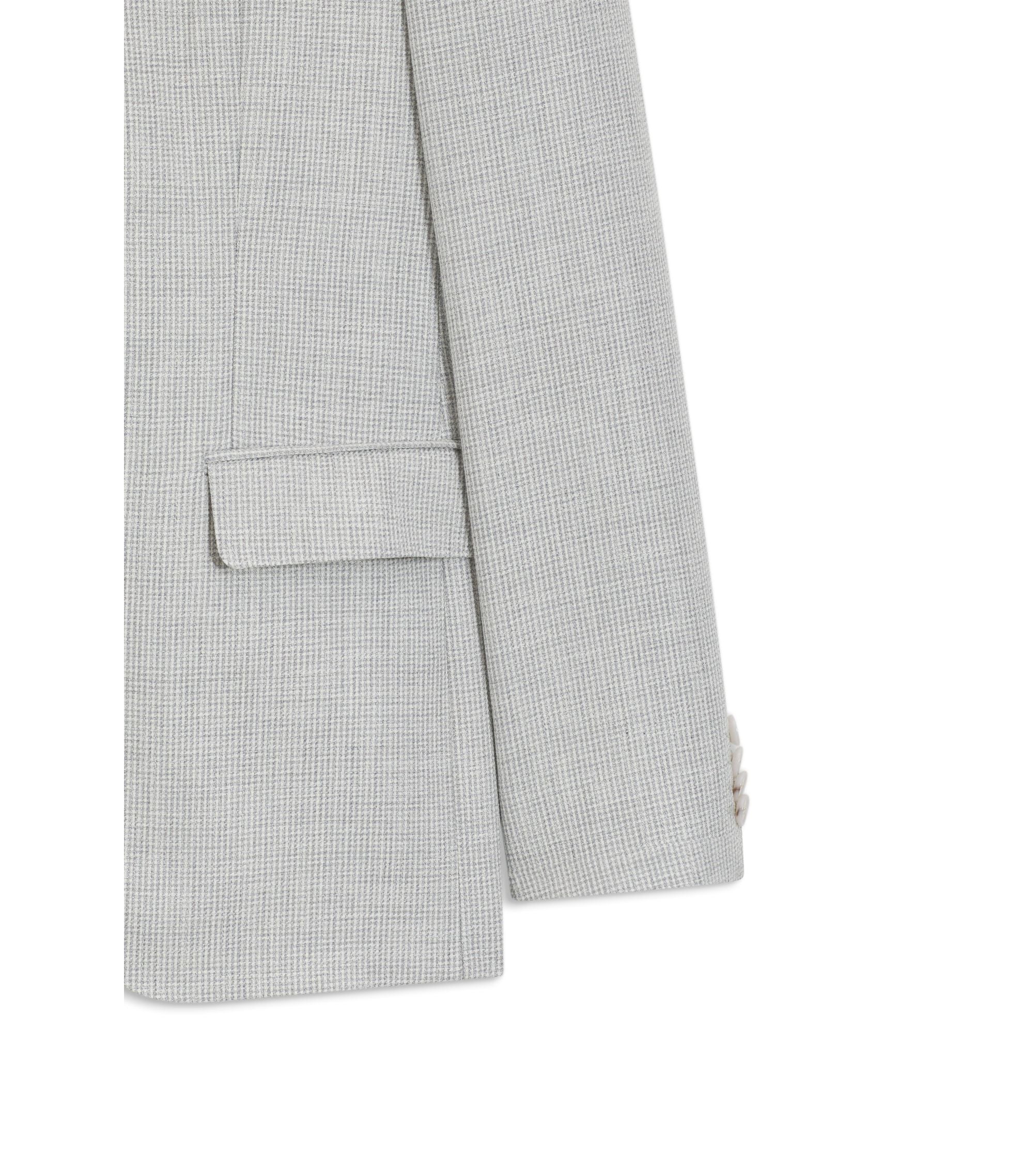 Boss Two Piece Slim Fit Suit In Cotton And Virgin Wool Light Grey