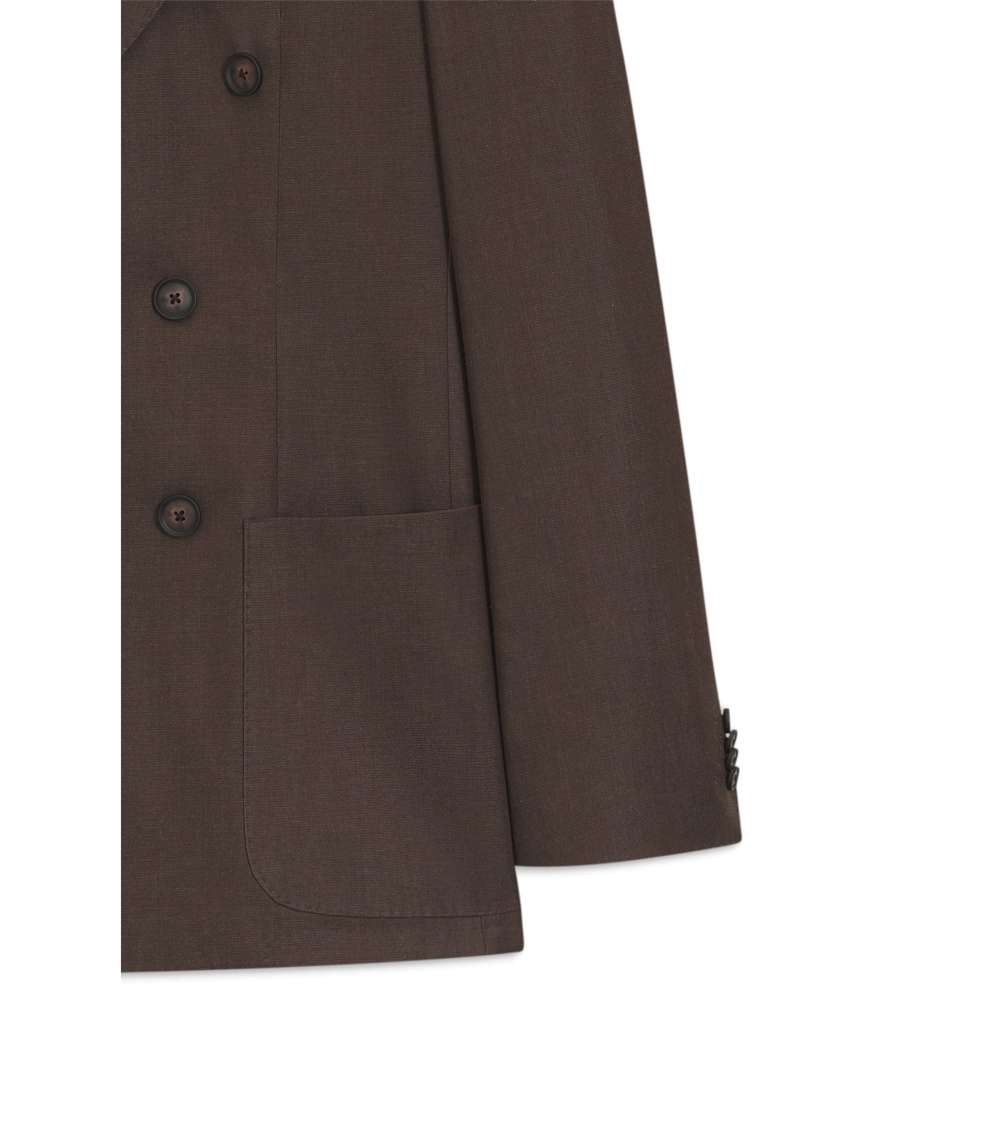 Boss Two Piece Slim Fit Suit In Stretch Cotton Dark Brown