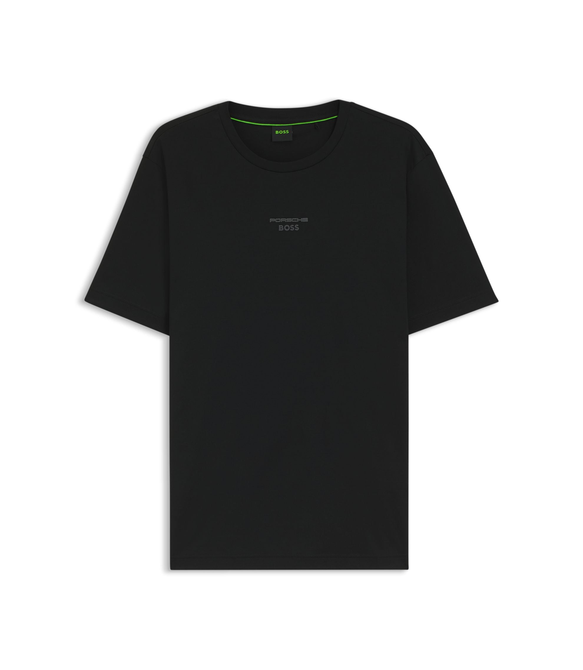 Boss Porsche X Boss Mercerized Cotton T Shirt With Rear Graphics Black