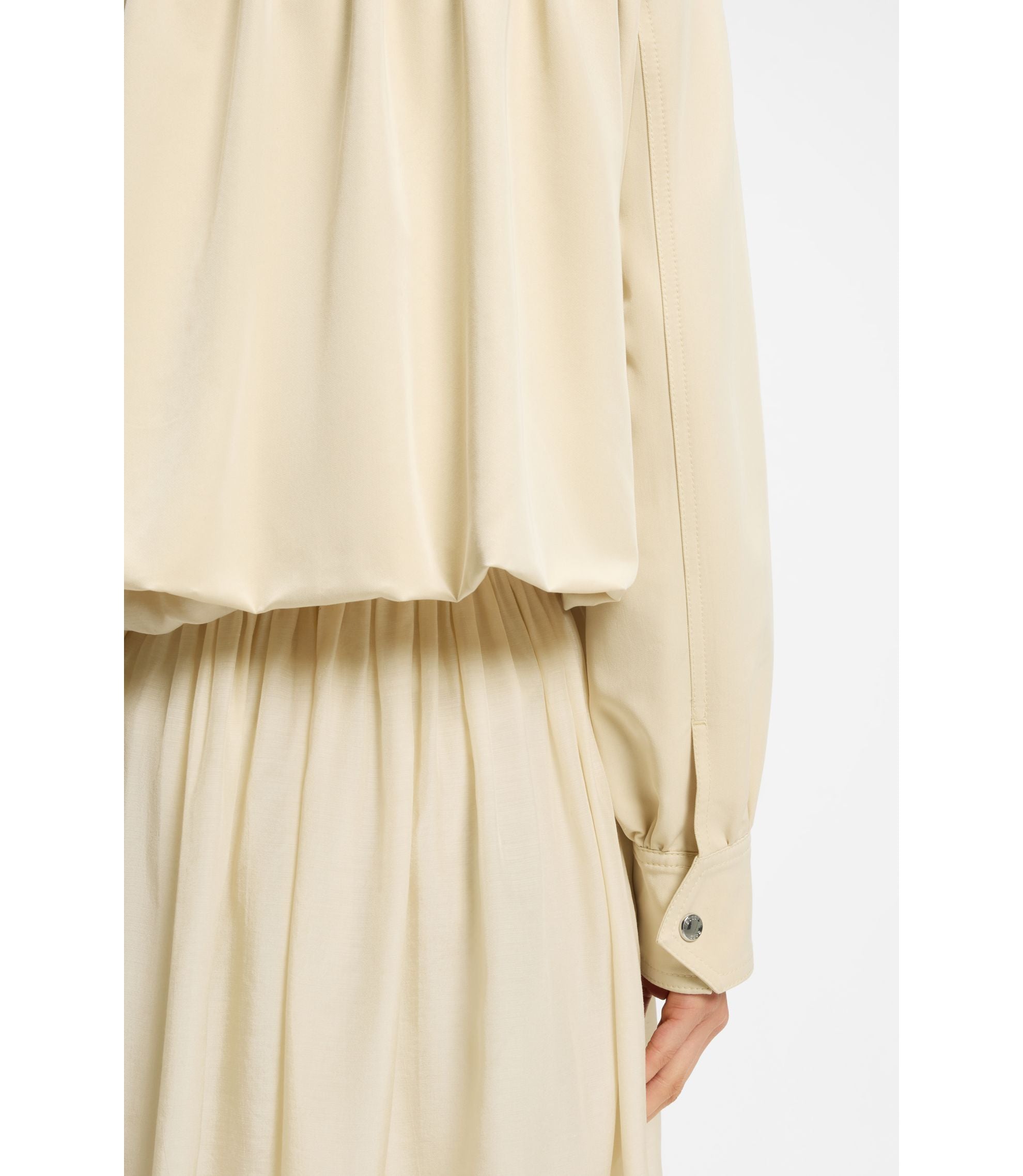 Boss Relaxed Fit Blazer With Balloon Hem Light Yellow Women's