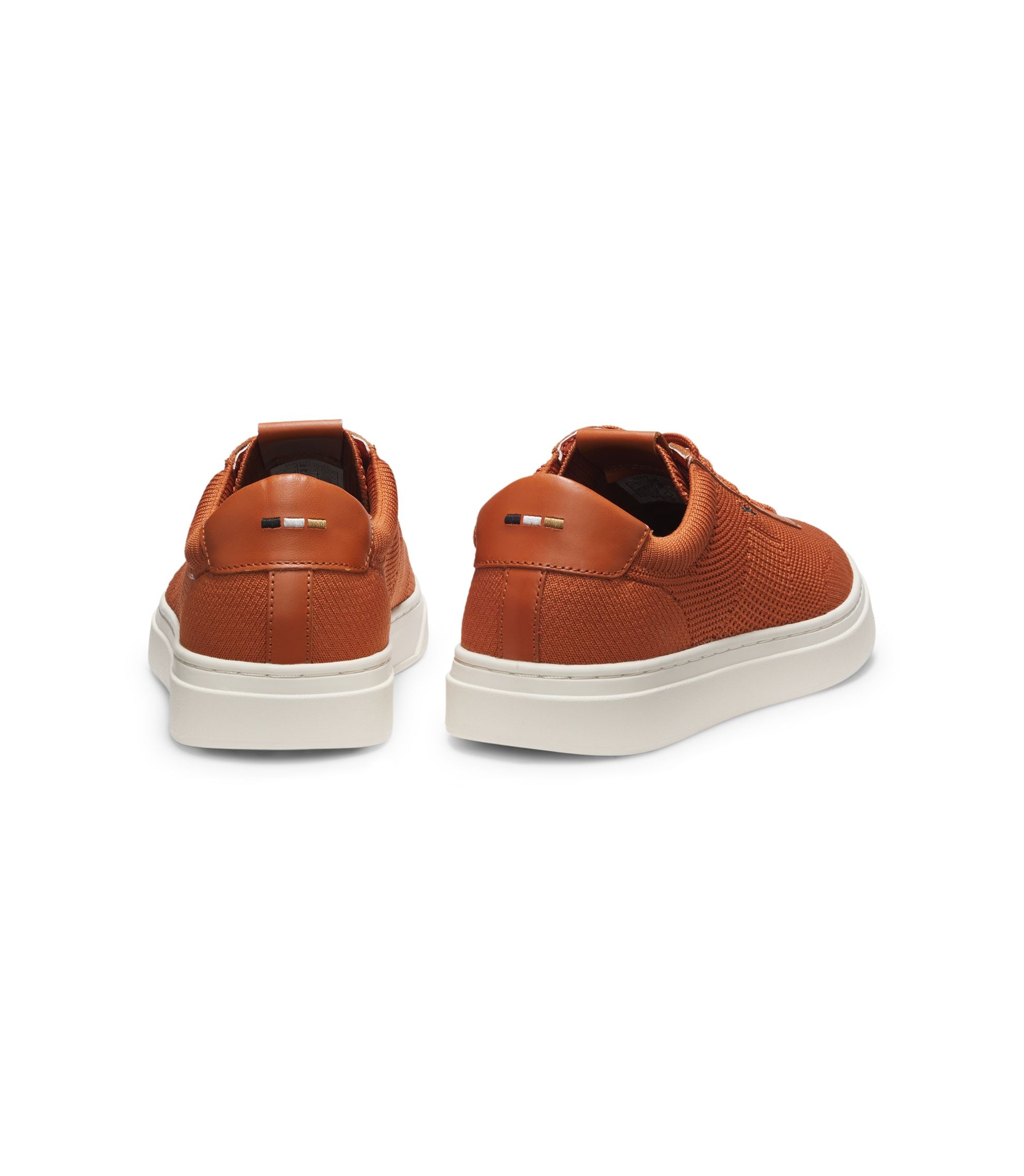 Boss Lace Up Trainers With Knitted Uppers And Leather Trims Brown Brown