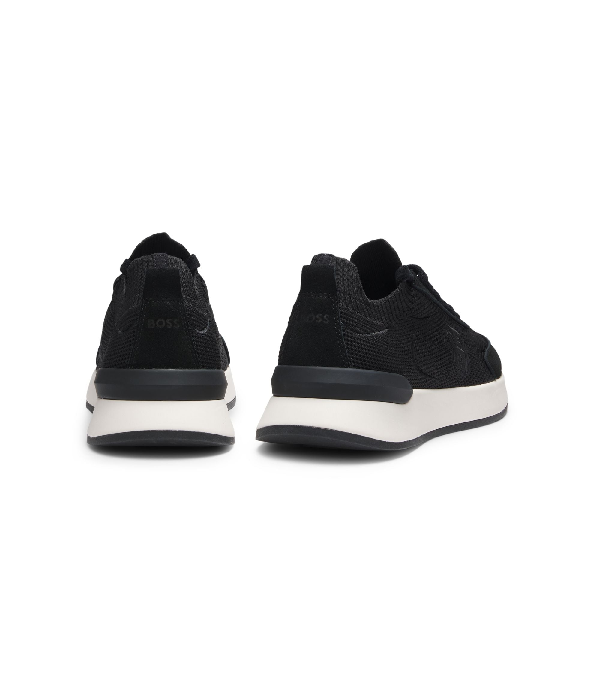 Boss Sock Trainers With Double B Monogram Black Womens Black