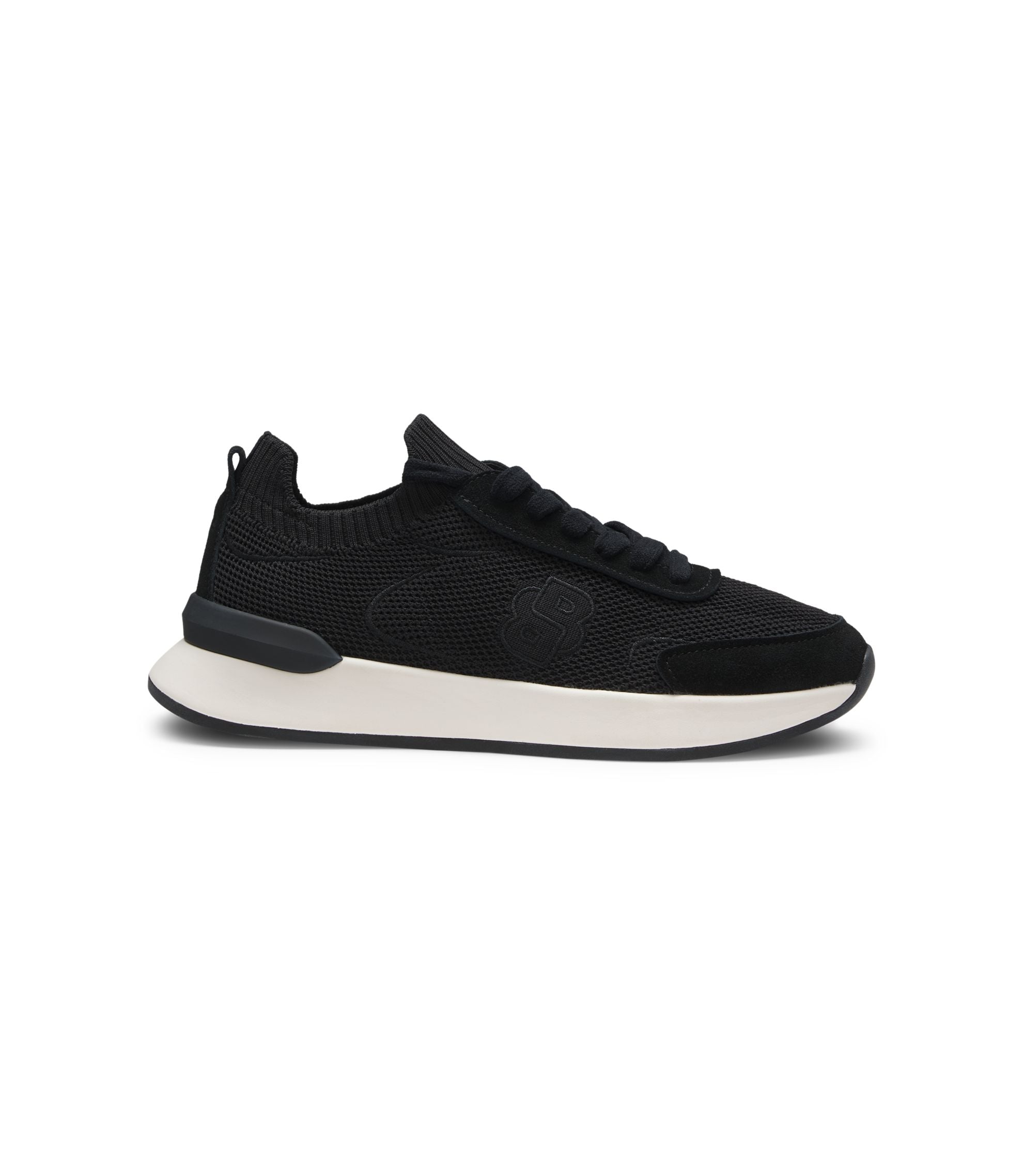 Boss Sock Trainers With Double B Monogram Black Womens Black
