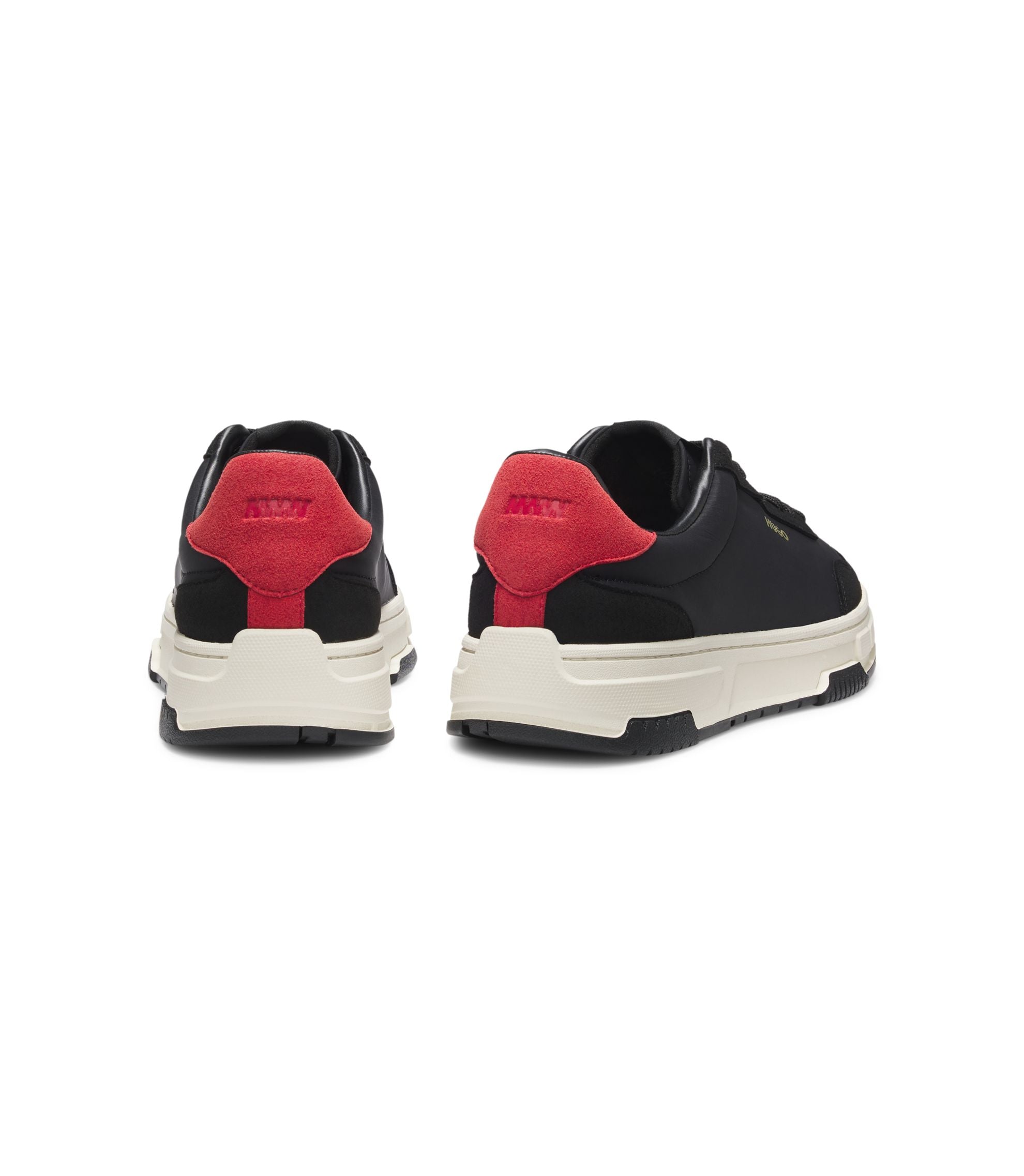 Hugo Color Block Trainers With Logo Detail Black Black