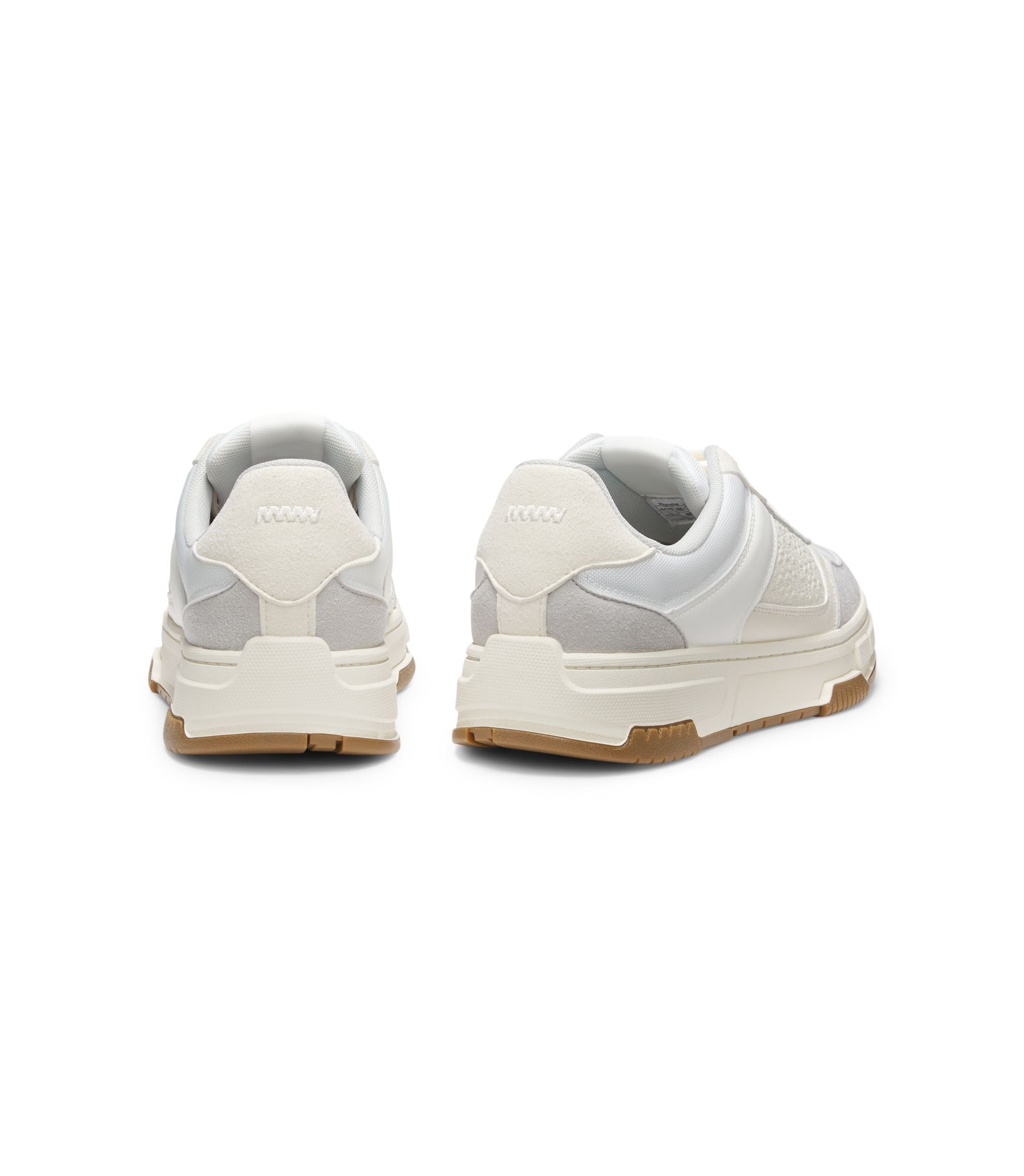 Hugo Lace Up Trainers With Monogram Detailing White White