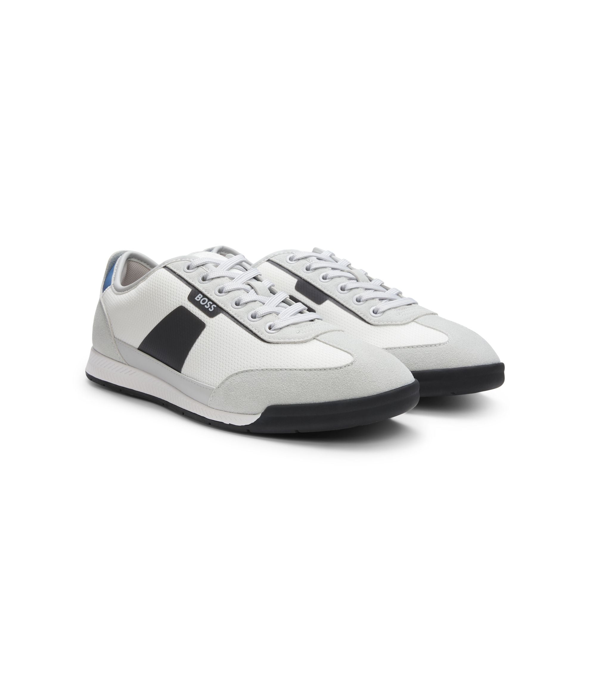 Boss Trainers With Mesh Detailing Light Grey Light Grey