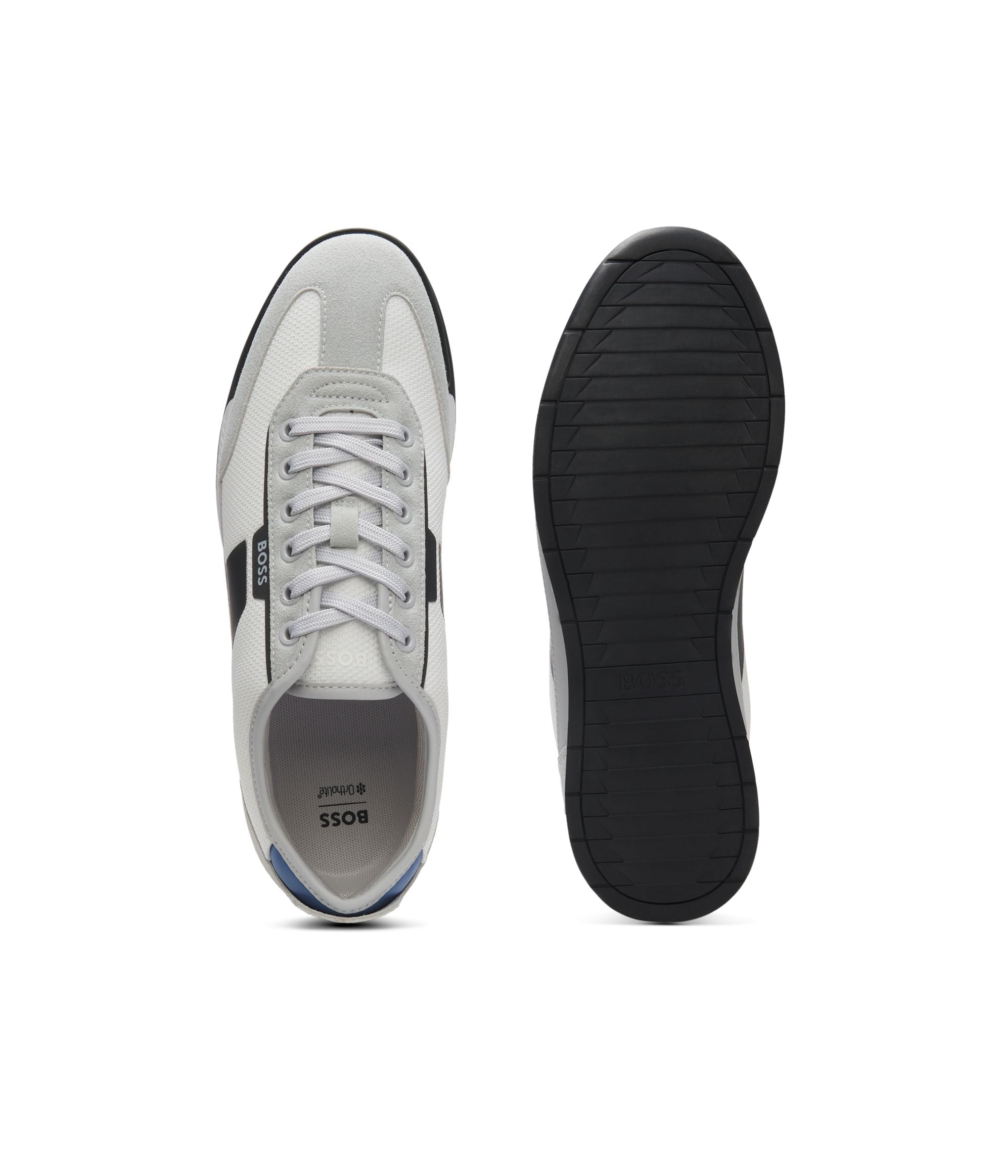 Boss Trainers With Mesh Detailing Light Grey Light Grey