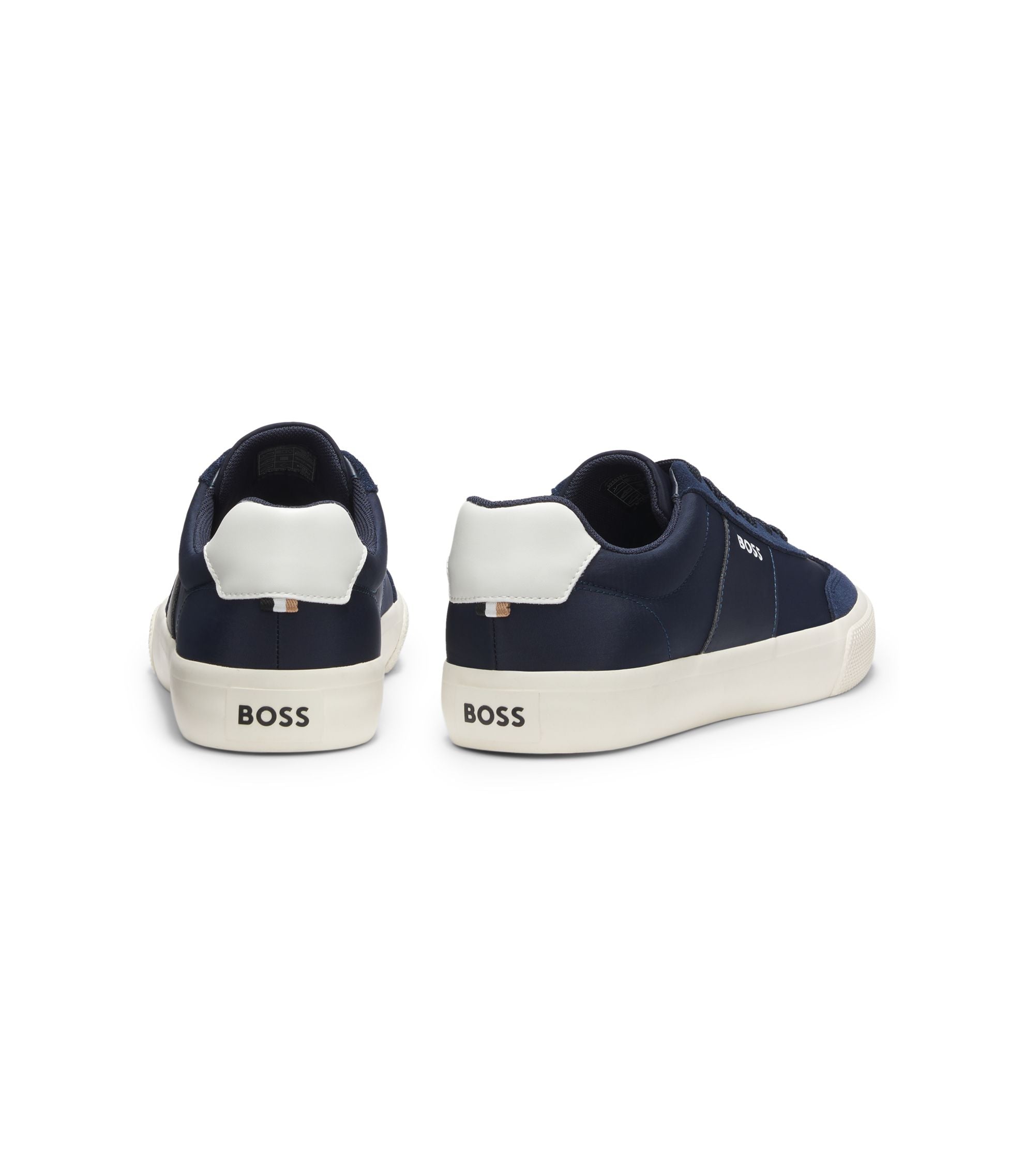 Boss Low Top Trainers With Suede Trims Dark Blue Dark Blue