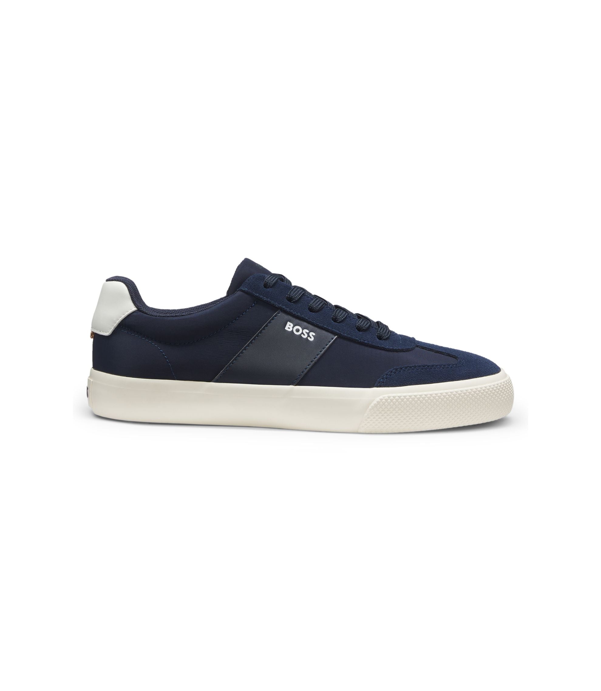 Boss Low Top Trainers With Suede Trims Dark Blue Dark Blue