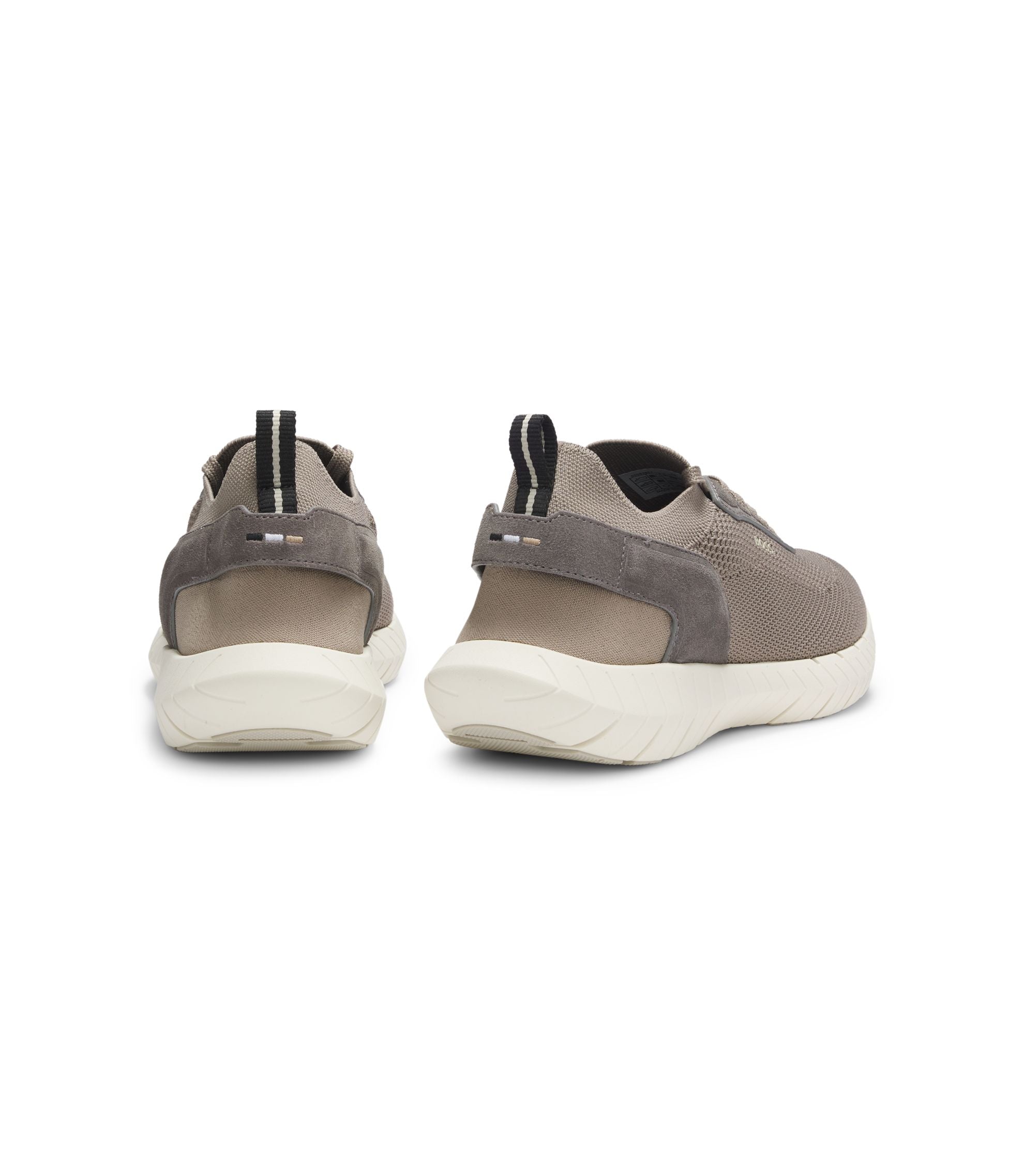 Boss Motion Sneakers With Knitted Uppers And Leather Trims Light Green Light Green