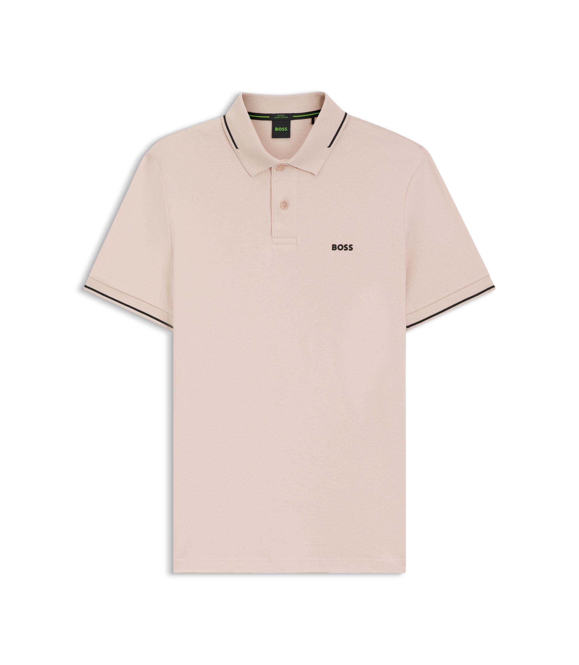 Boss Slim Fit Cotton Polo Shirt Light Orange