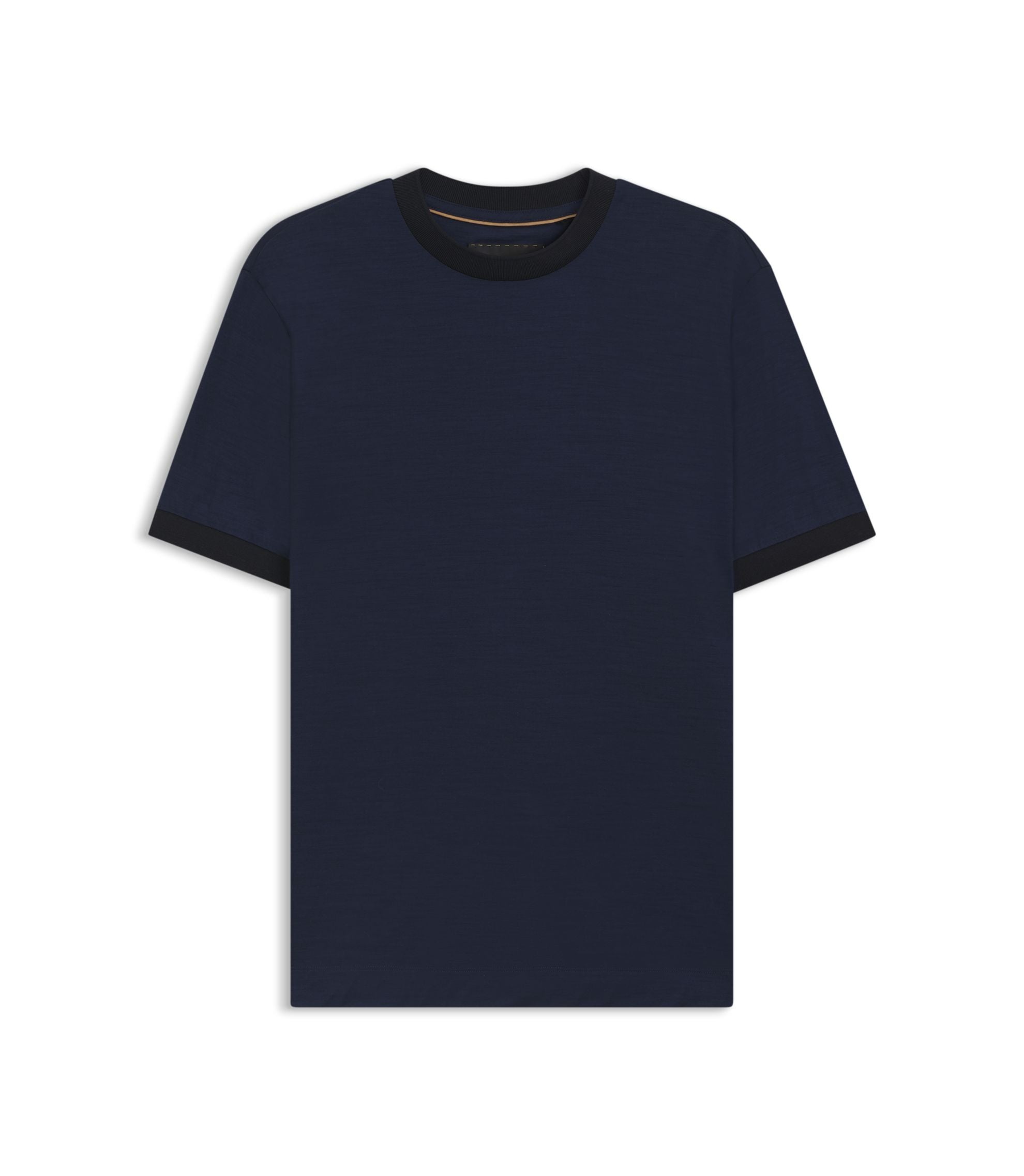 Boss Luxe Travel Wool T Shirt With Fk Collar Light Blue