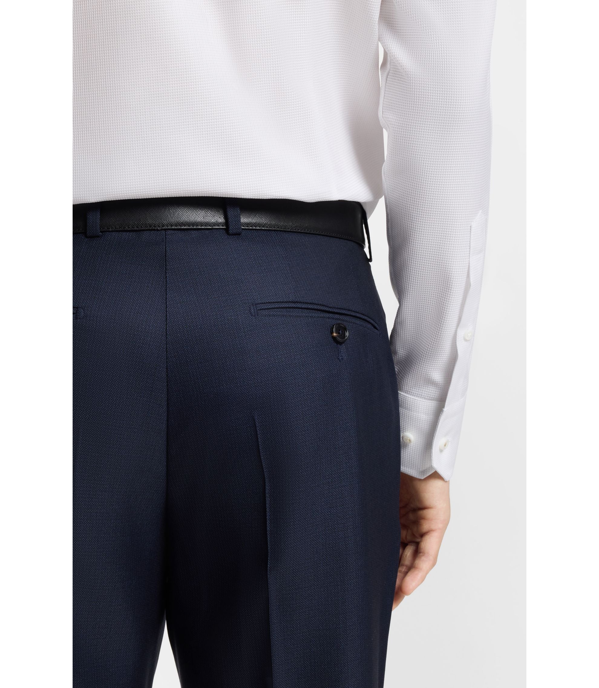 Boss Wrinkle Resistant Slim Fit Shirt In Italian Made Cotton White