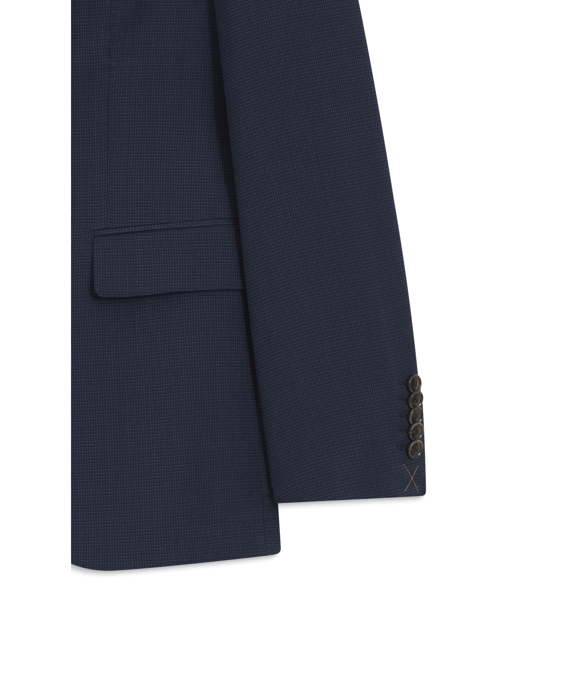 Boss Two Piece Slim Fit Suit In Wool And Silk Light Blue