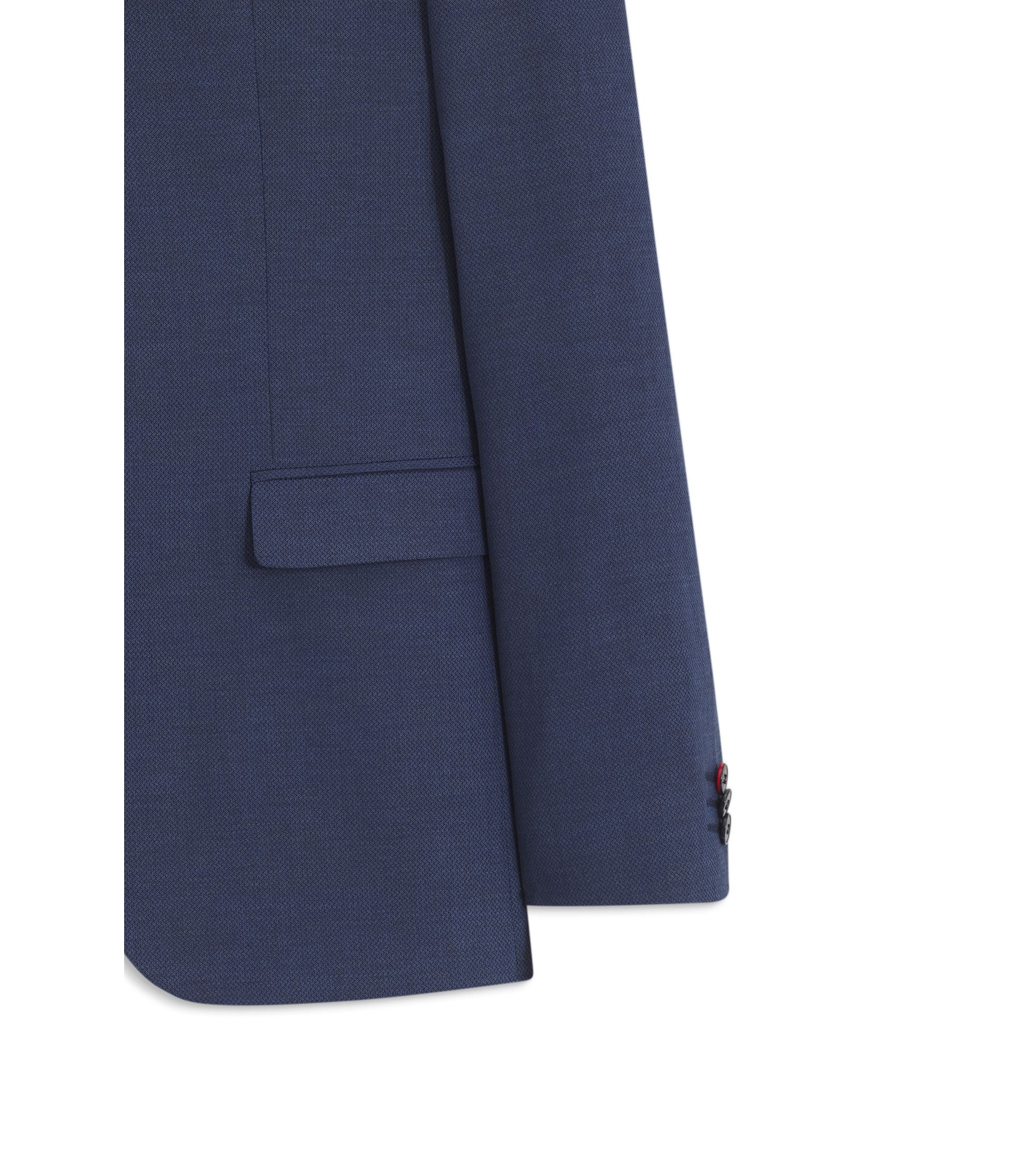 Hugo Two Piece Extra Slim Fit Suit In Patterned Fabric Light Blue