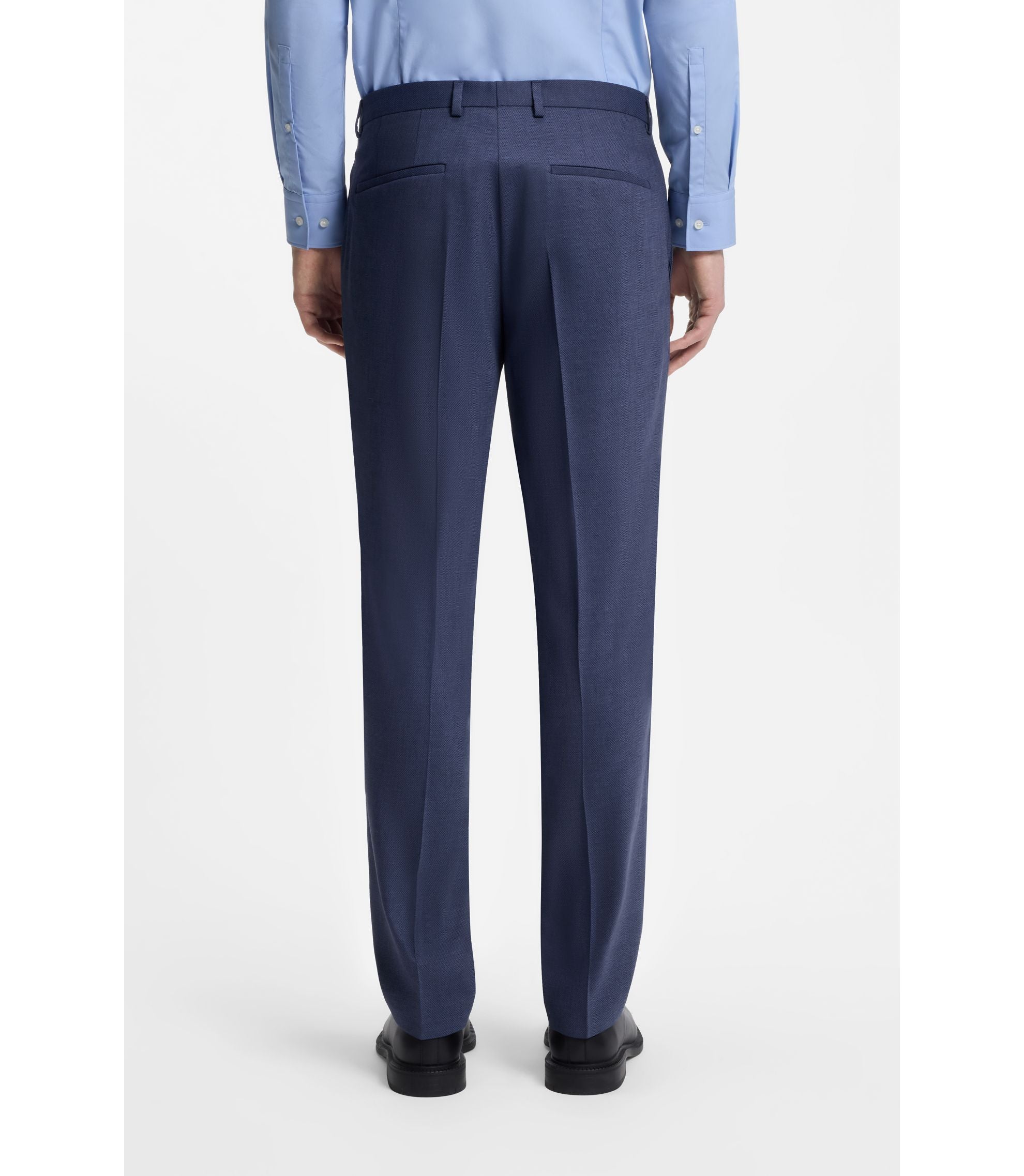 Hugo Two Piece Extra Slim Fit Suit In Patterned Fabric Light Blue